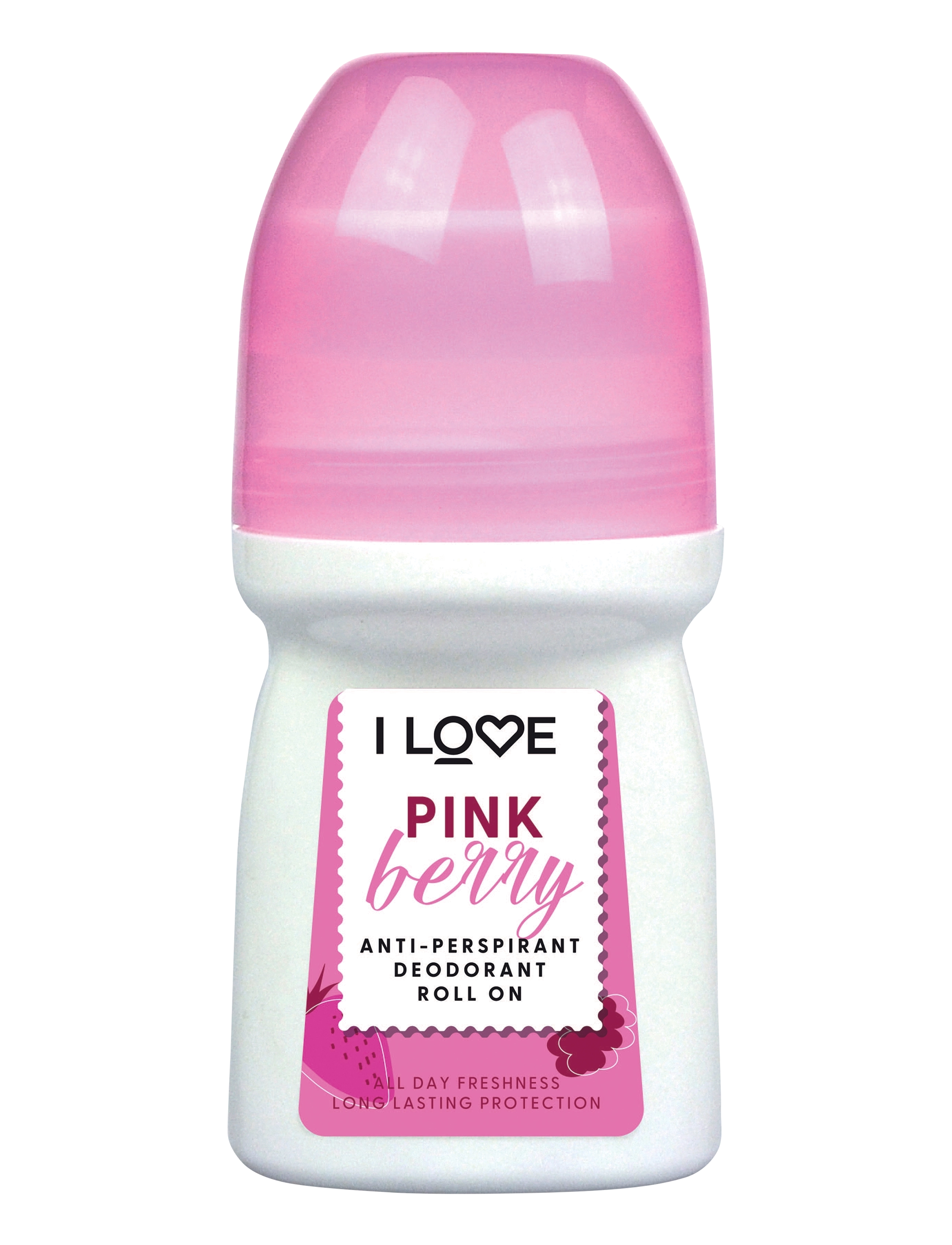 I LOVE I Love Pink Berry Anti Perspirant Deodorant Roll On 50ml - Deo roll-on - CLEAR / undefined