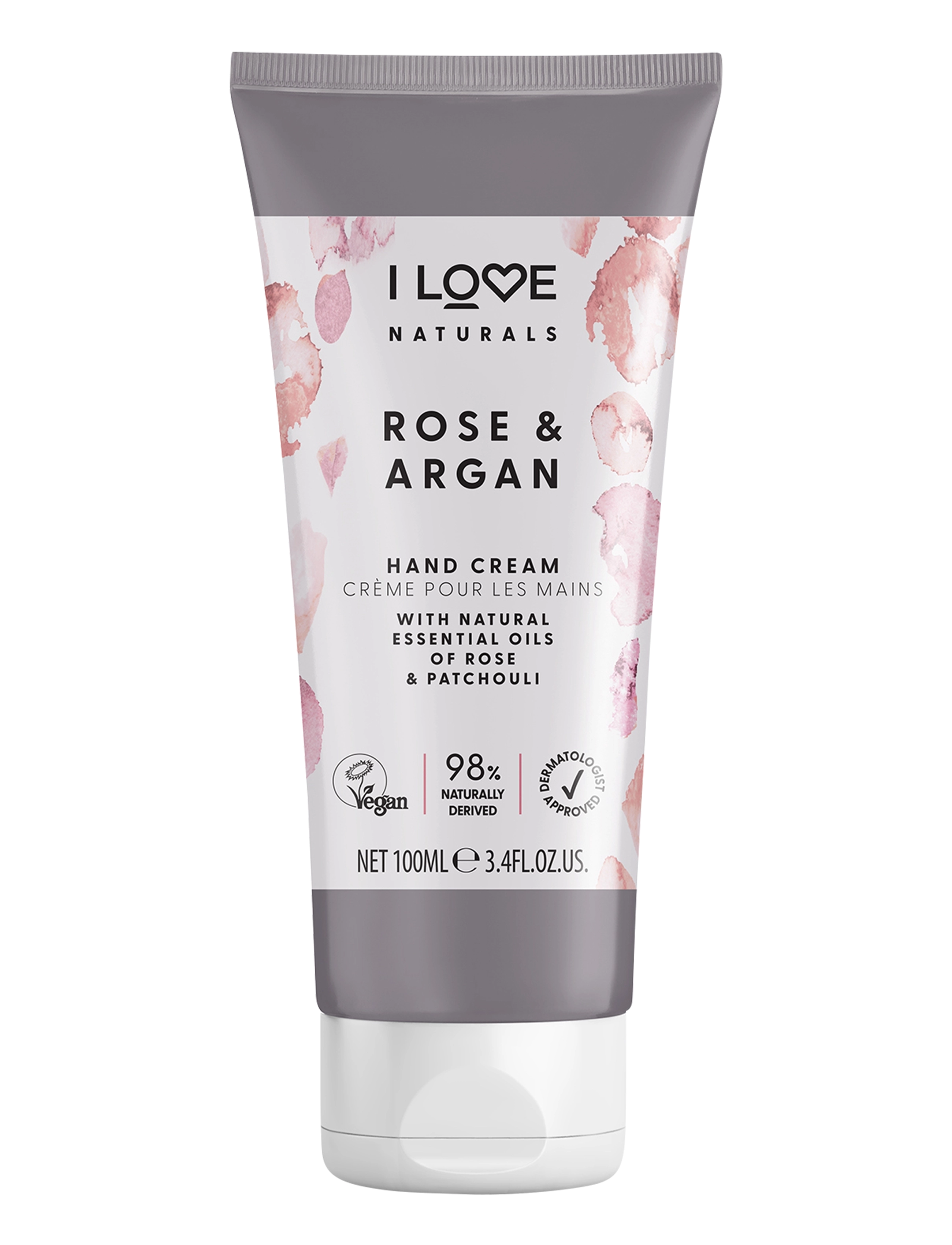 I LOVE I Love Naturals Rose & Argan Hand Cream, 100 ml, Nude, Håndpleje > Håndcreme, Dame
