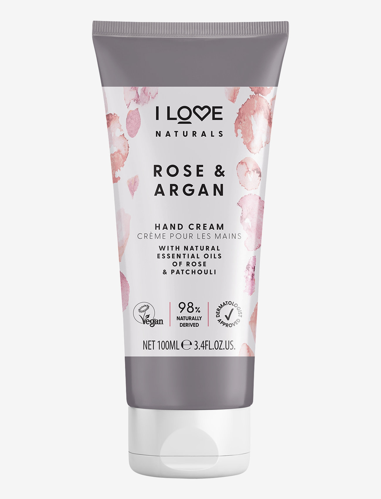 I LOVE - I LOVE Naturals Rose & Argan Hand Cream - handkräm - rose & argan - 0