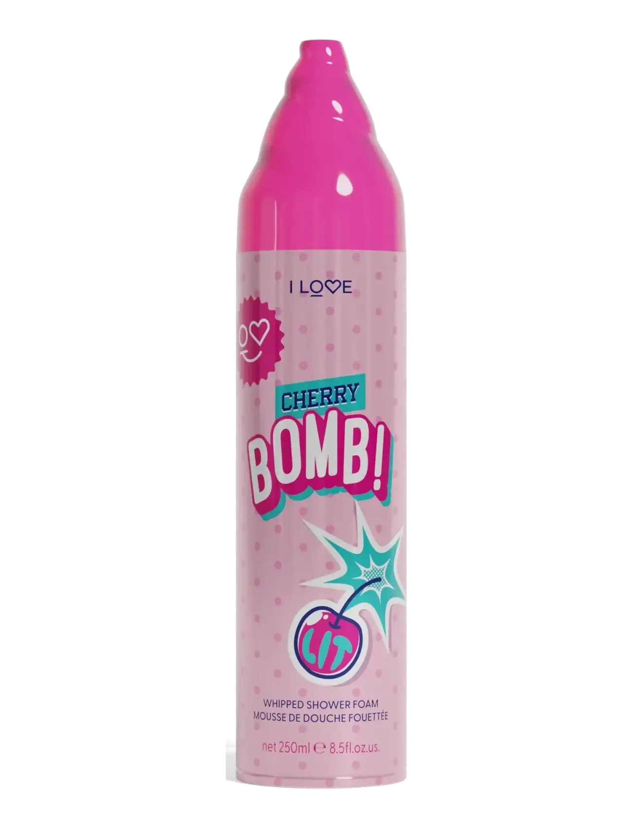 I LOVE Cherry Bomb Whipped Shower Foam, Badekar og bruser, Pink, Str: 250 ML
