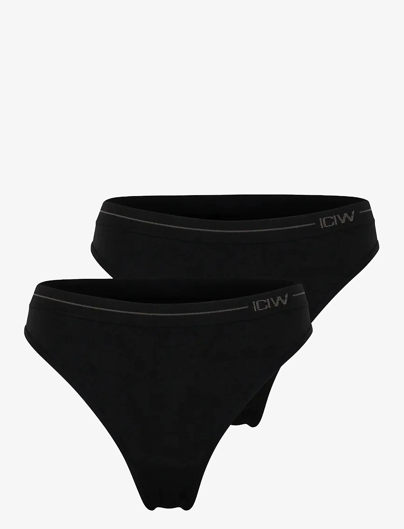 ICANIWILL - Everyday Seamless Thong 2-pack - underwear - black - 1