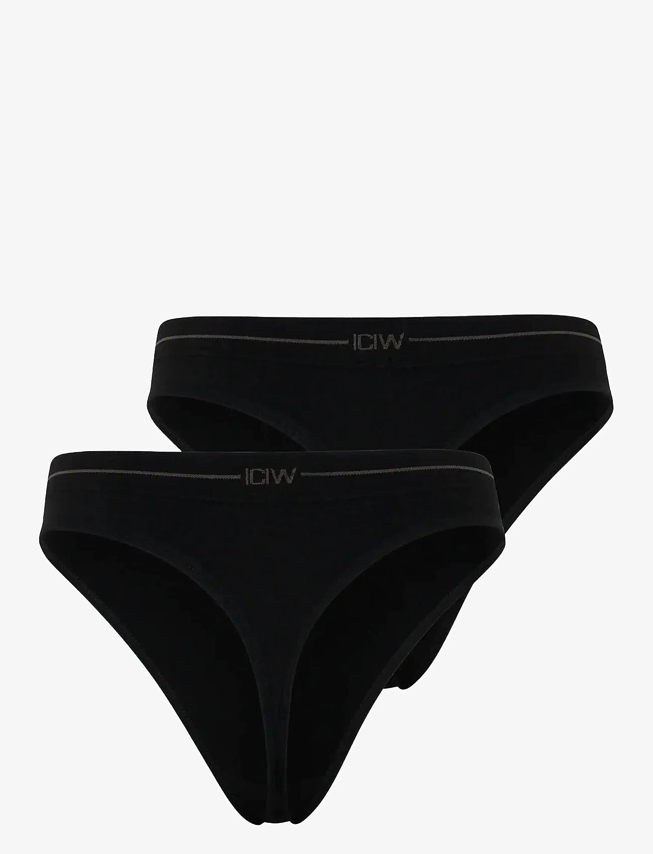 ICANIWILL - Everyday Seamless Thong 2-pack - underwear - black - 2