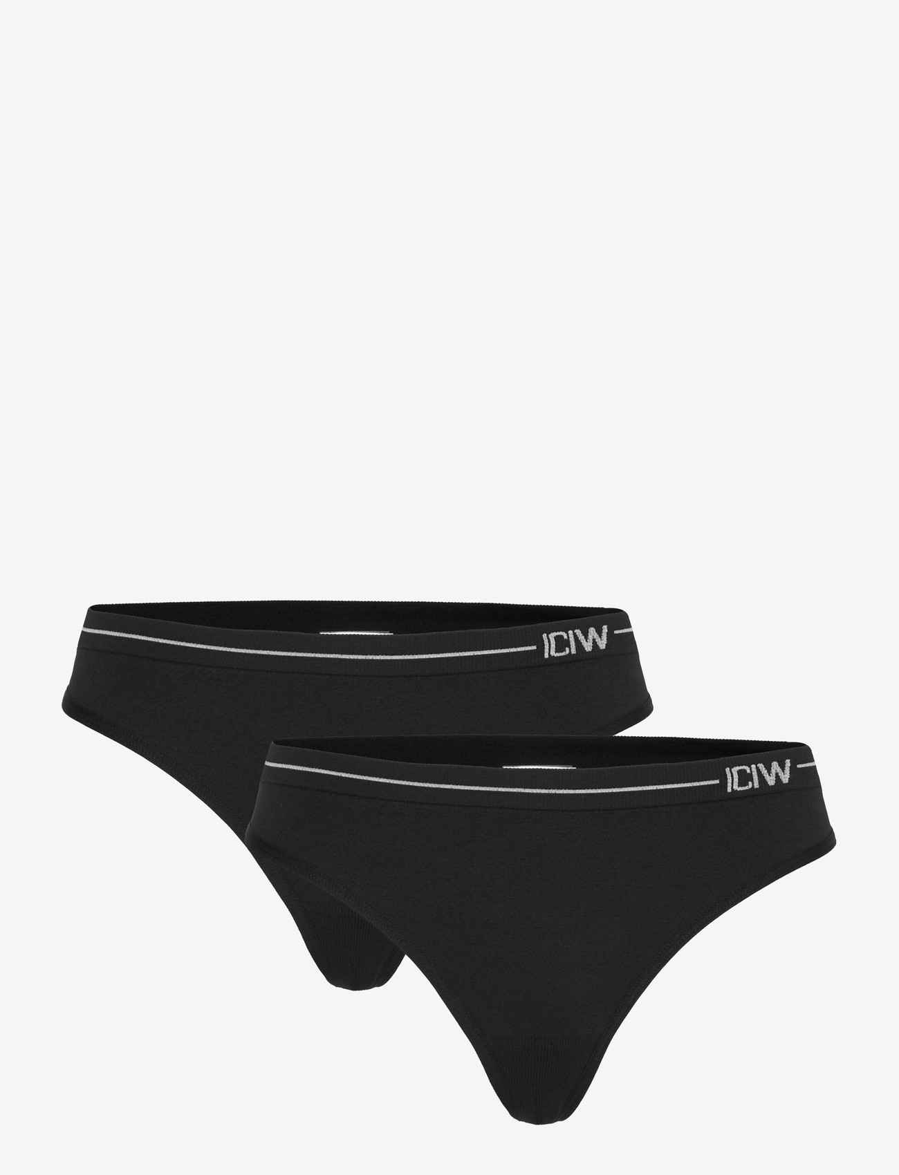 ICANIWILL - Everyday Seamless Thong 2-pack - undertøj og sokker - black - 1