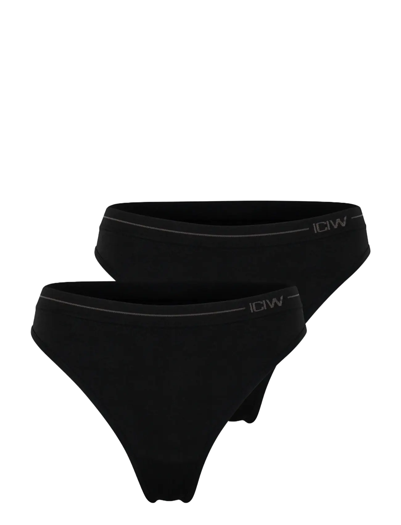 ICANIWILL - Everyday Seamless Thong 2-pack - briefs - black - 2
