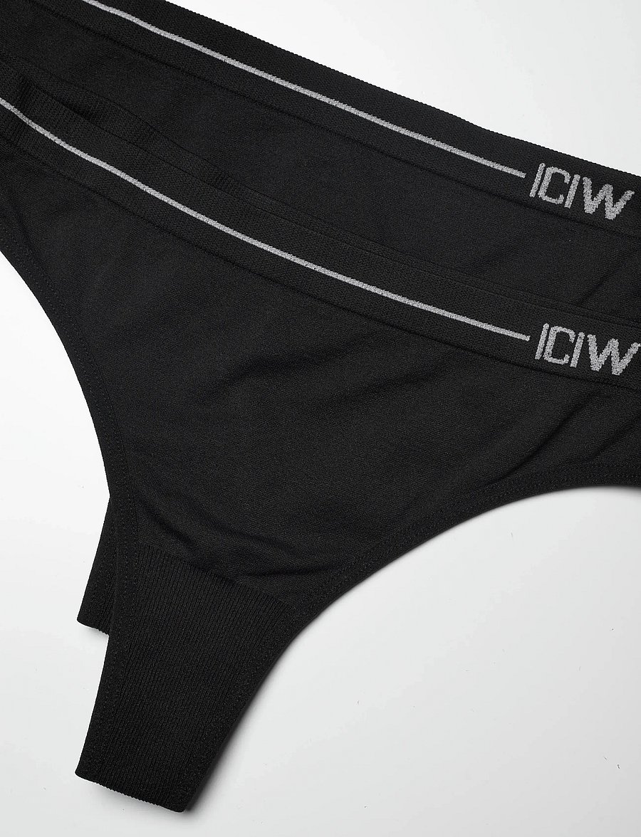 ICANIWILL - Everyday Seamless Thong 2-pack - undertøj og sokker - black - 3