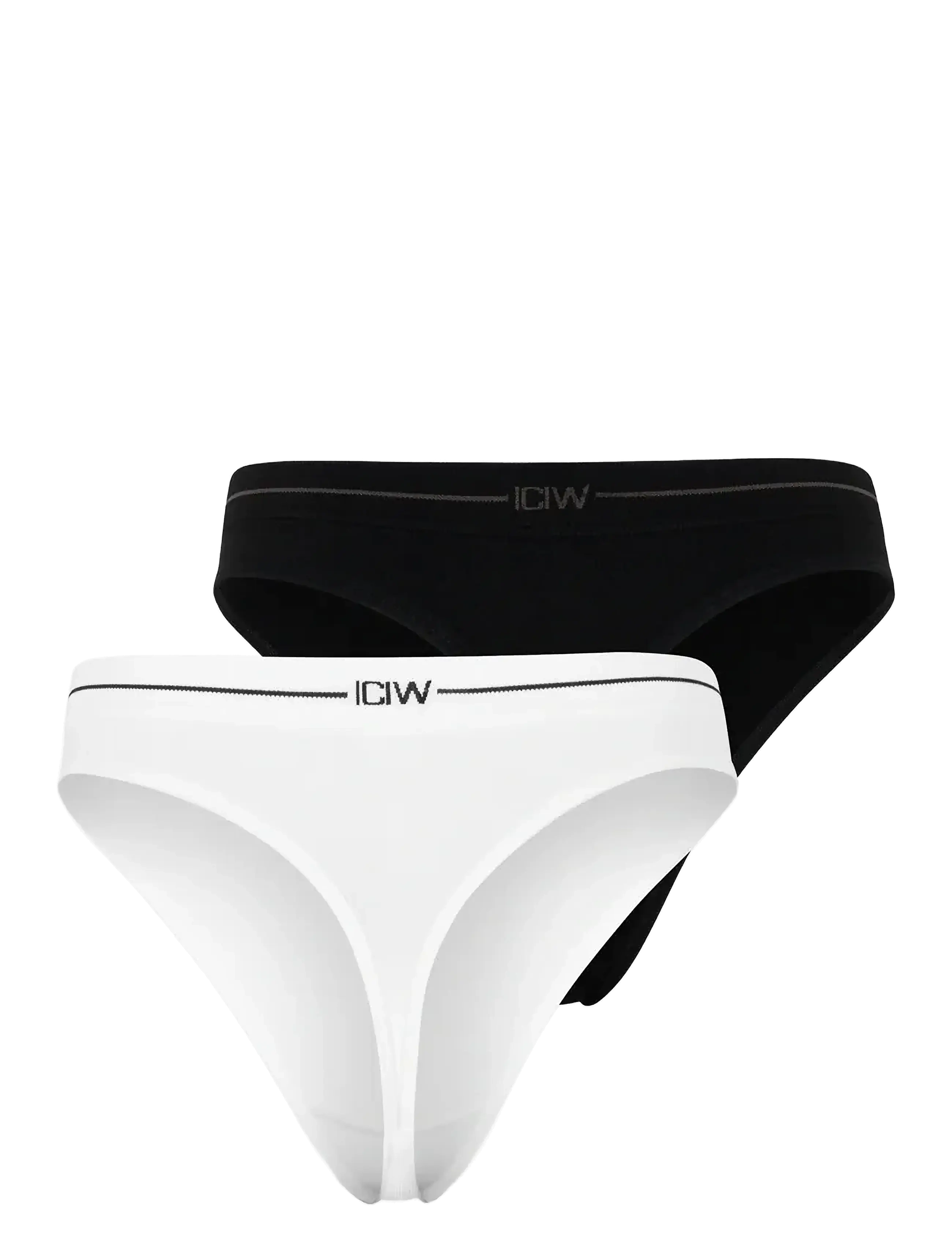 ICANIWILL - Everyday Seamless Thong 2-pack - unterwäsche & socken - black/white - 2