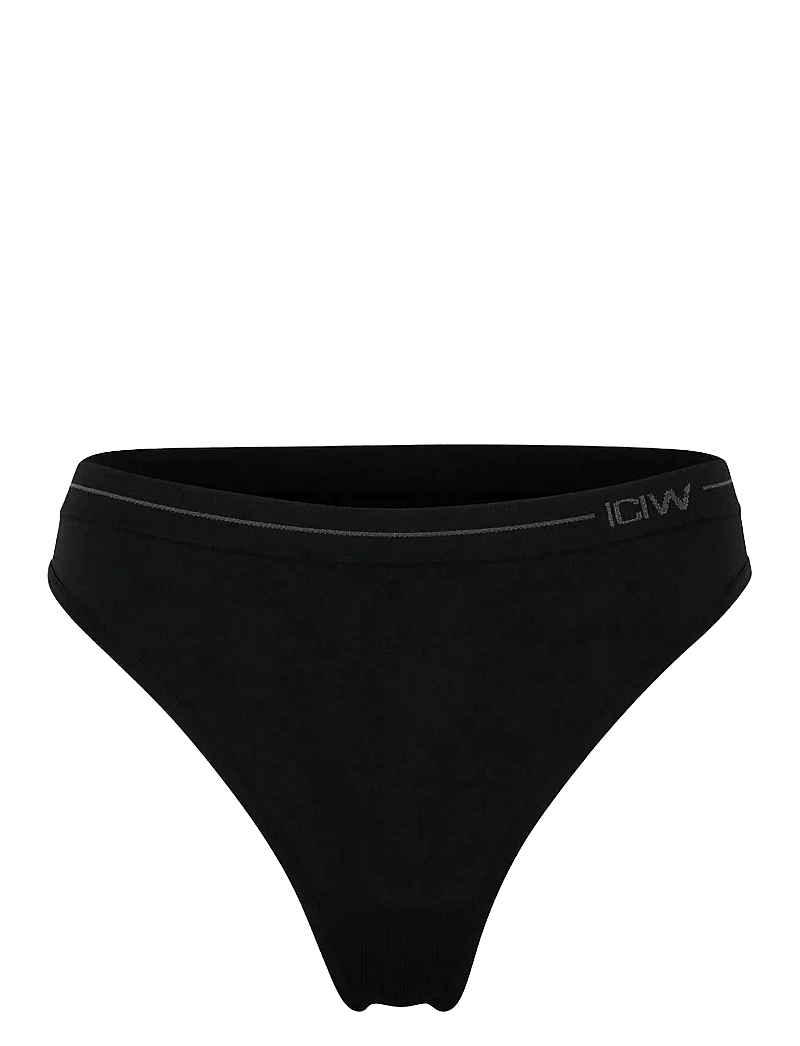 ICANIWILL - Everyday Seamless Thong 2-pack - undertøj - black/white - 3