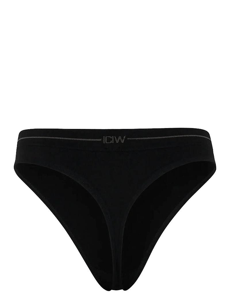 ICANIWILL - Everyday Seamless Thong 2-pack - undertøj - black/white - 5