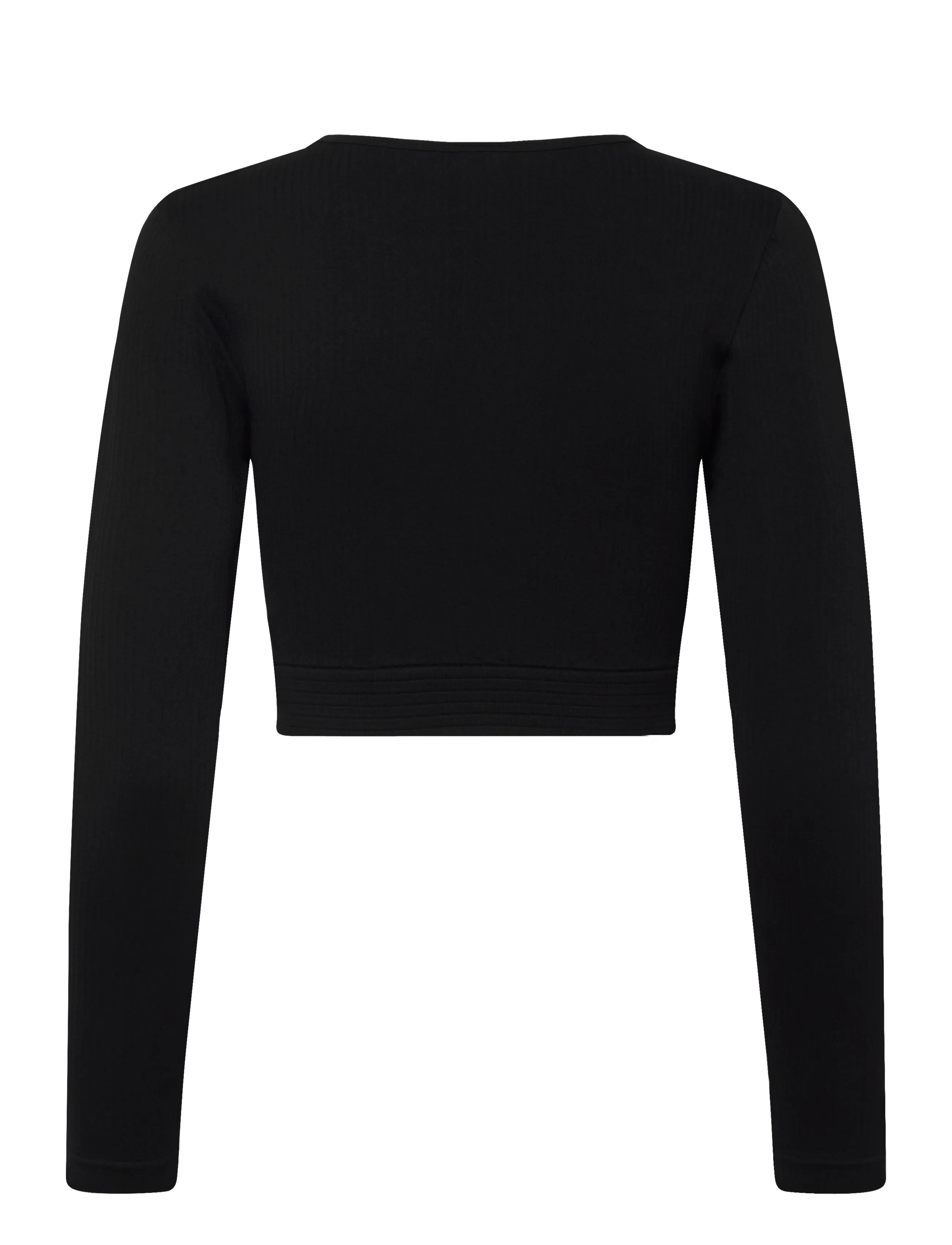 ICANIWILL - Ribbed Define Seamless Cropped Long Sleeve - laveste priser - black - 2