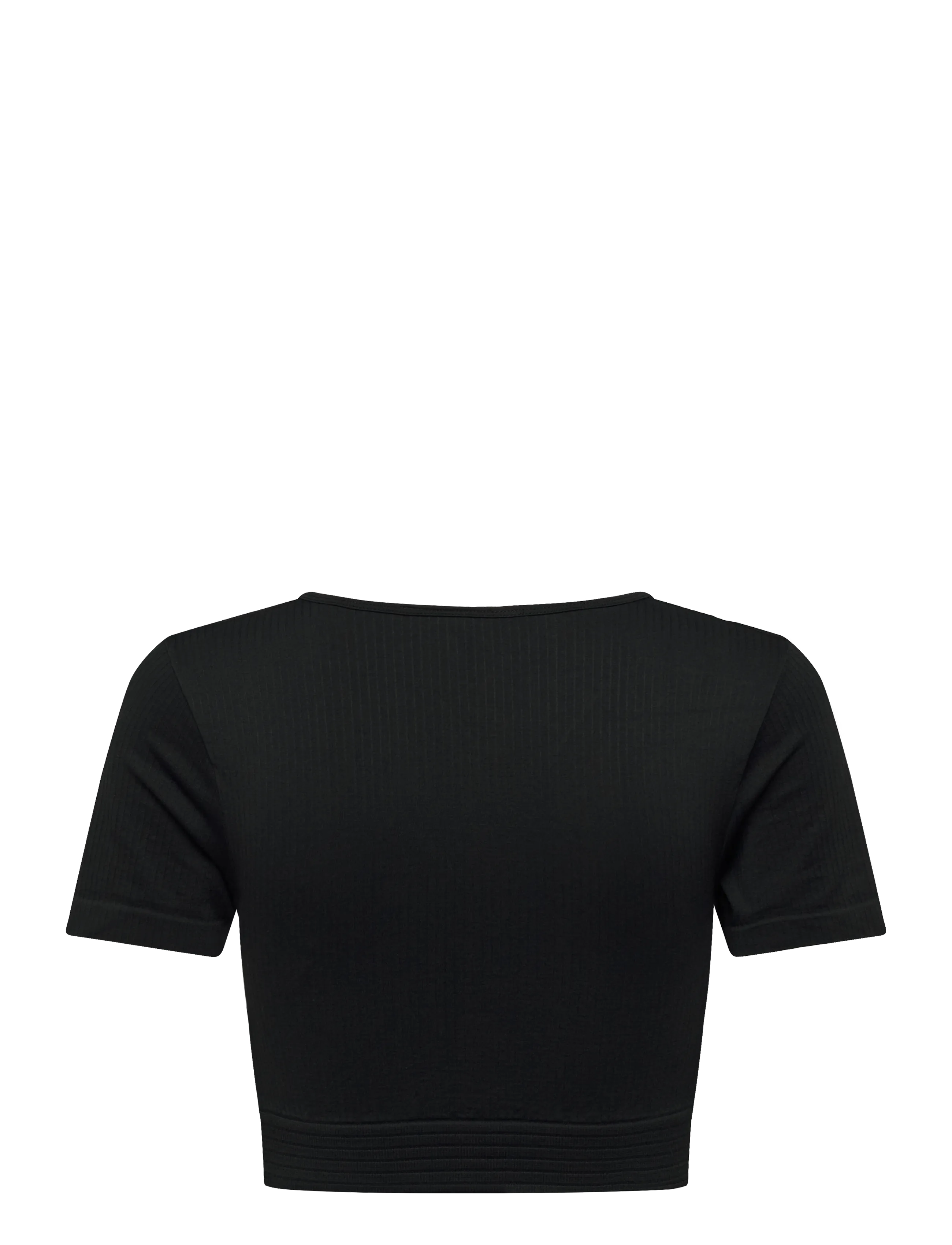 ICANIWILL - Ribbed Define Seamless Cropped T-shirt - laveste priser - black - 2