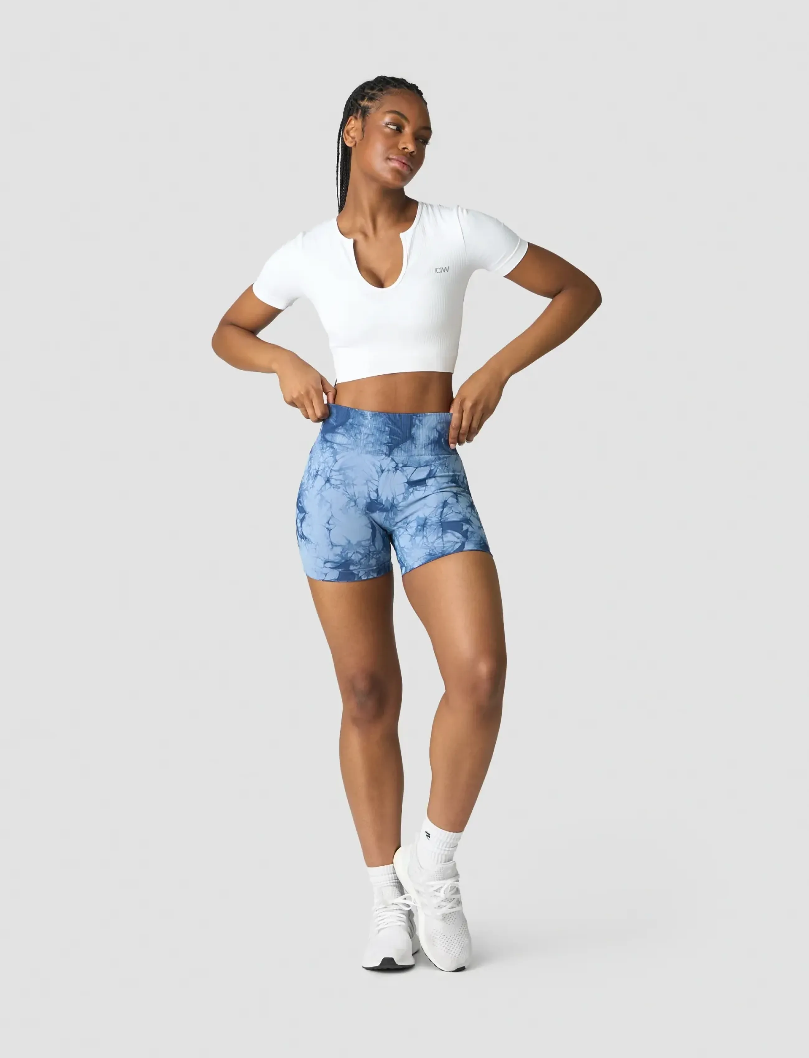 ICANIWILL - Ribbed Define Seamless Cropped T-shirt - lägsta priserna - white - 3