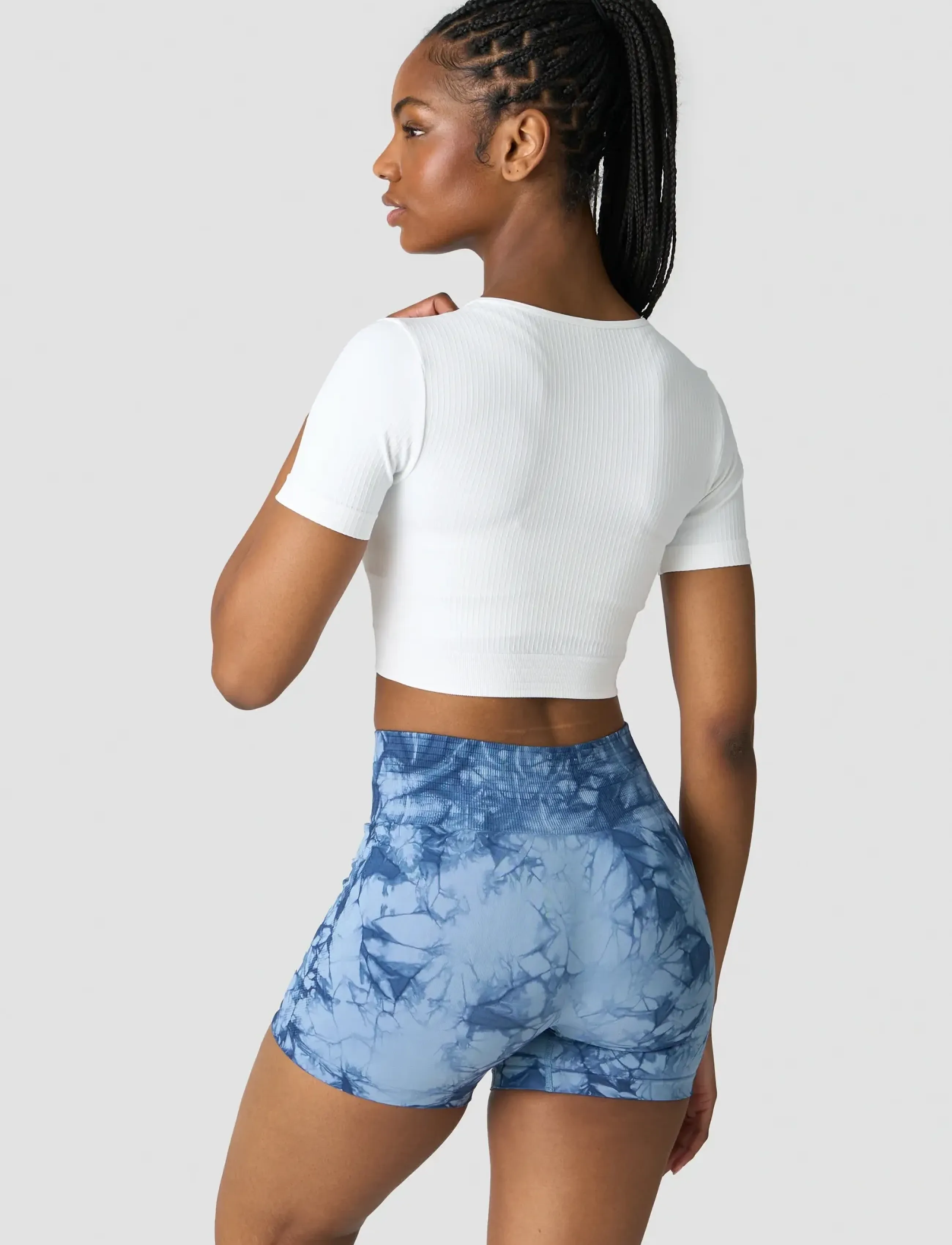 ICANIWILL - Ribbed Define Seamless Cropped T-shirt - lägsta priserna - white - 5