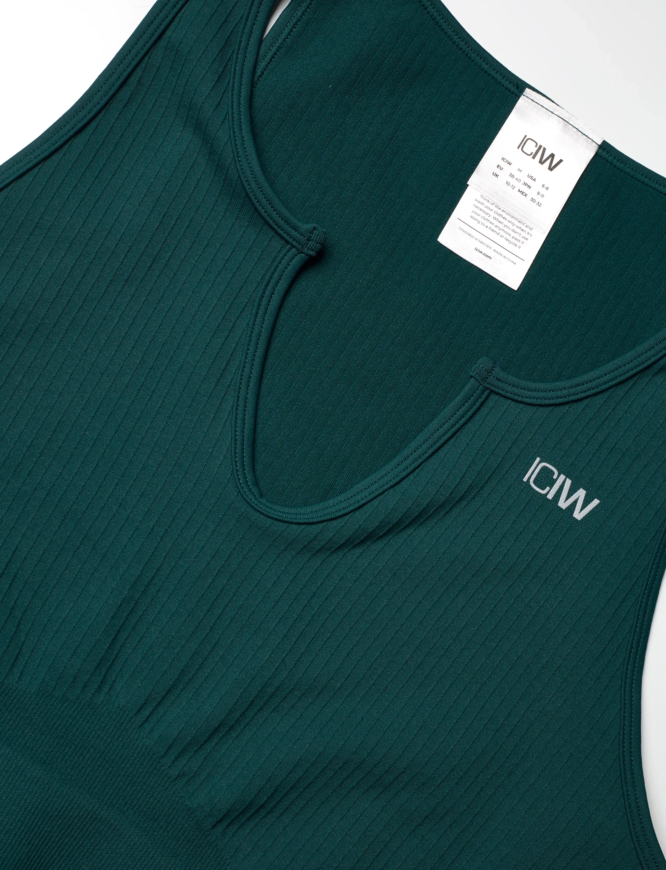 ICANIWILL - Ribbed Define Seamless Tank Top - tank tops - forest green - 5