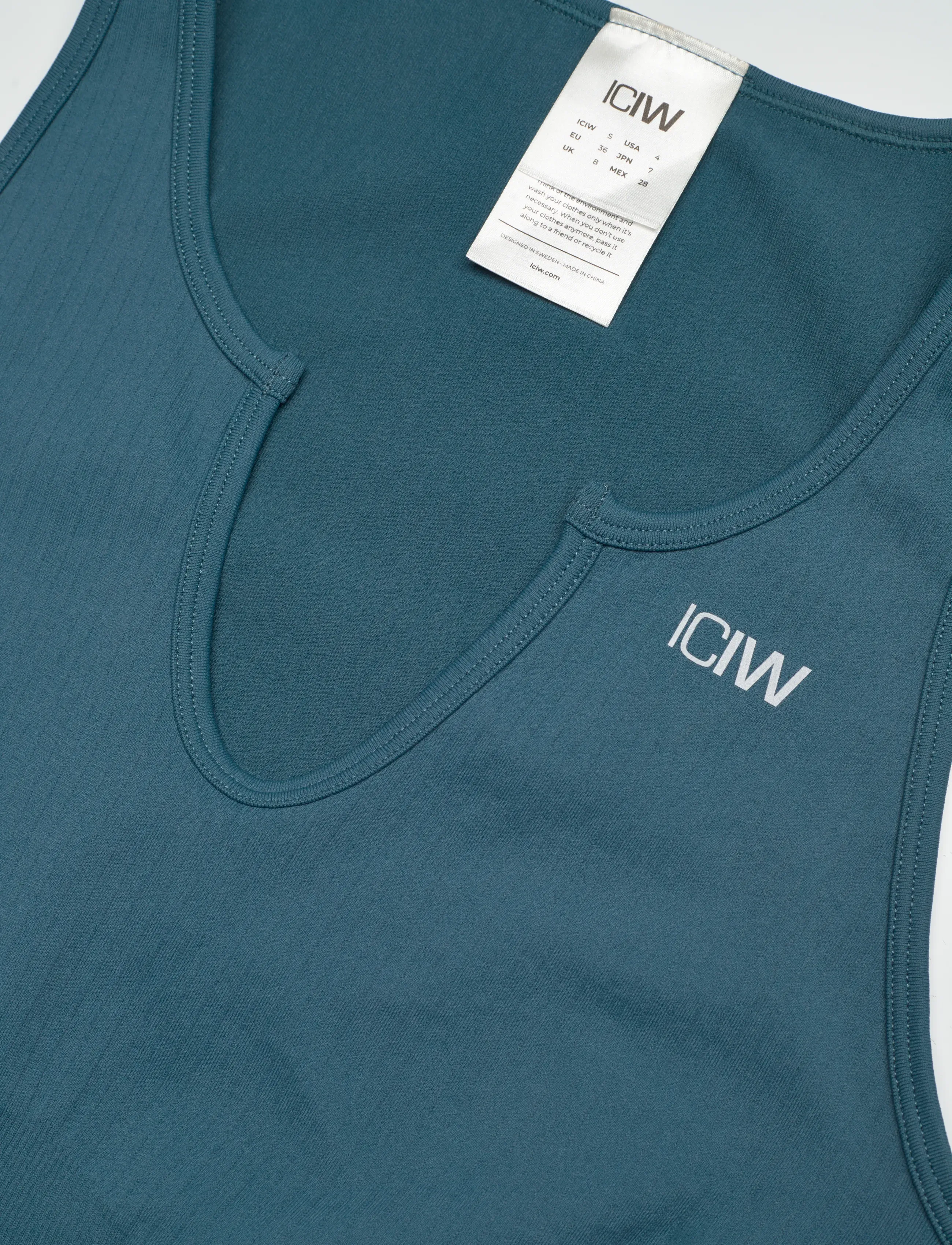ICANIWILL - Ribbed Define Seamless Tank Top - tank tops - light faded teal - 5