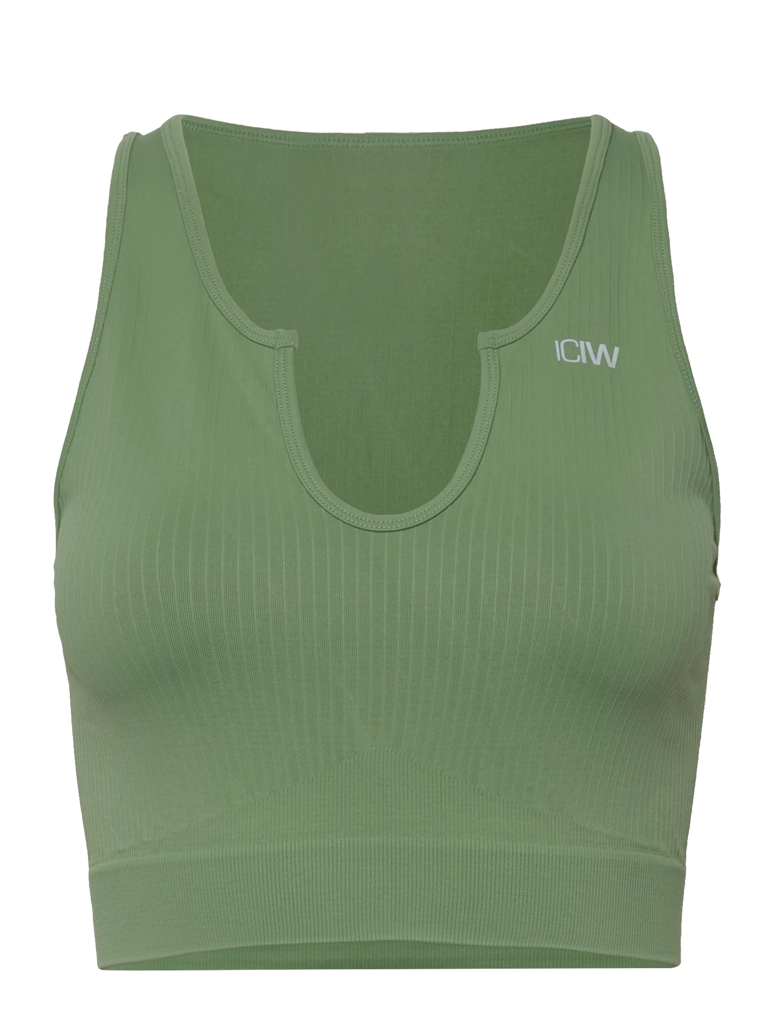 ICANIWILL Ribbed Define Seamless Tank Oberteil Grün - M - Damen