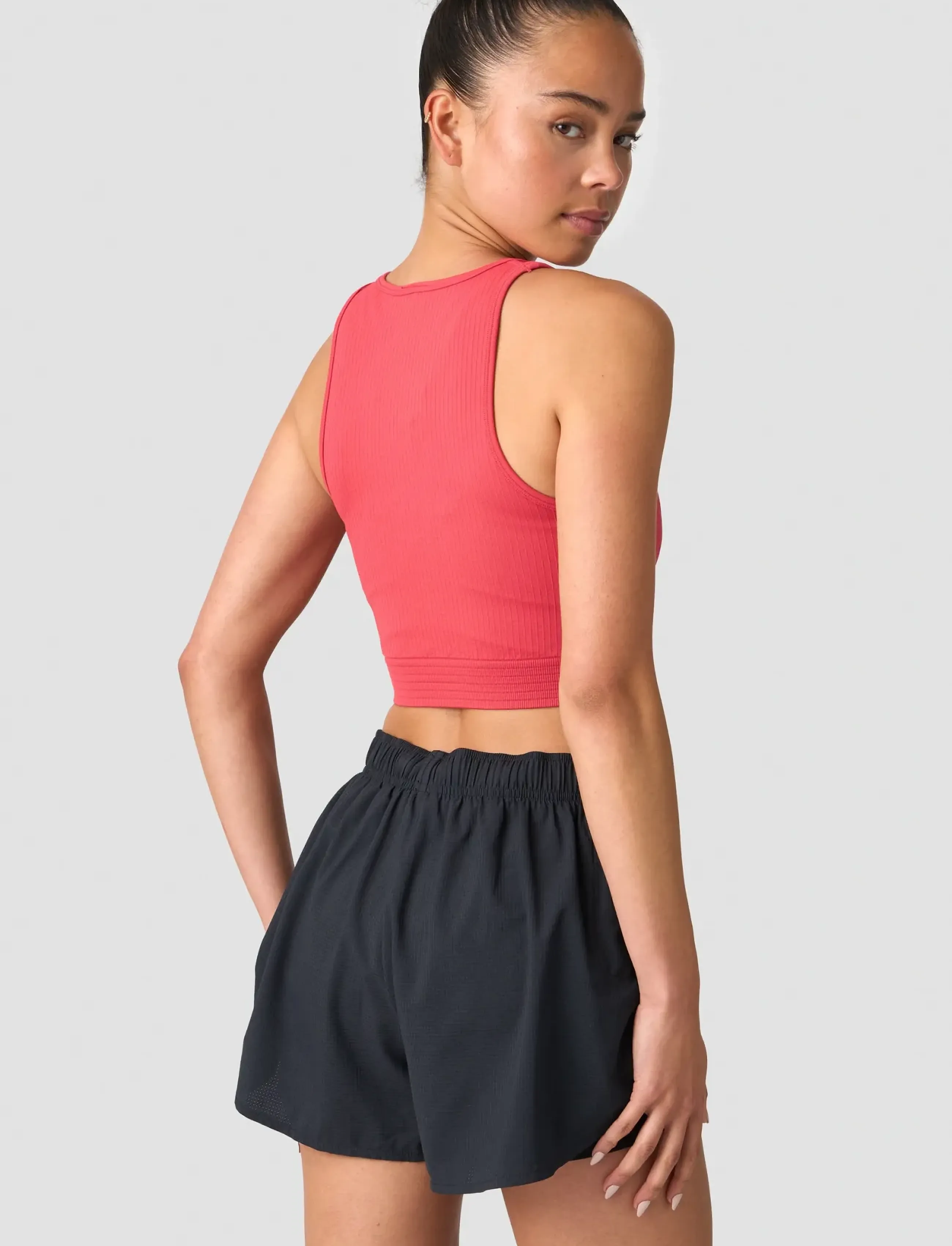 ICANIWILL - Ribbed Define Seamless Tank Top - tank tops - raspberry - 4