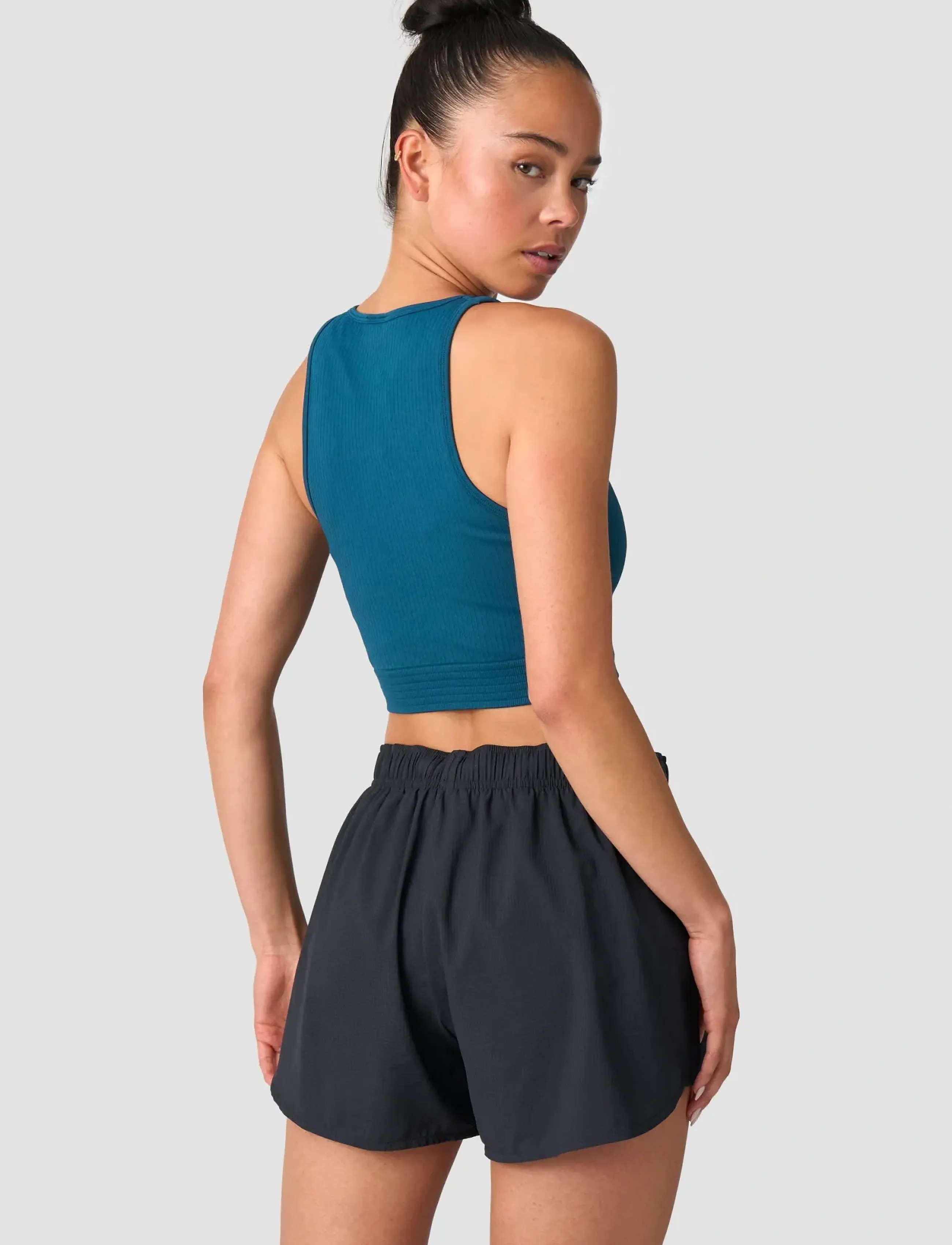 ICANIWILL - Ribbed Define Seamless Tank Top - lägsta priserna - teal blue - 5