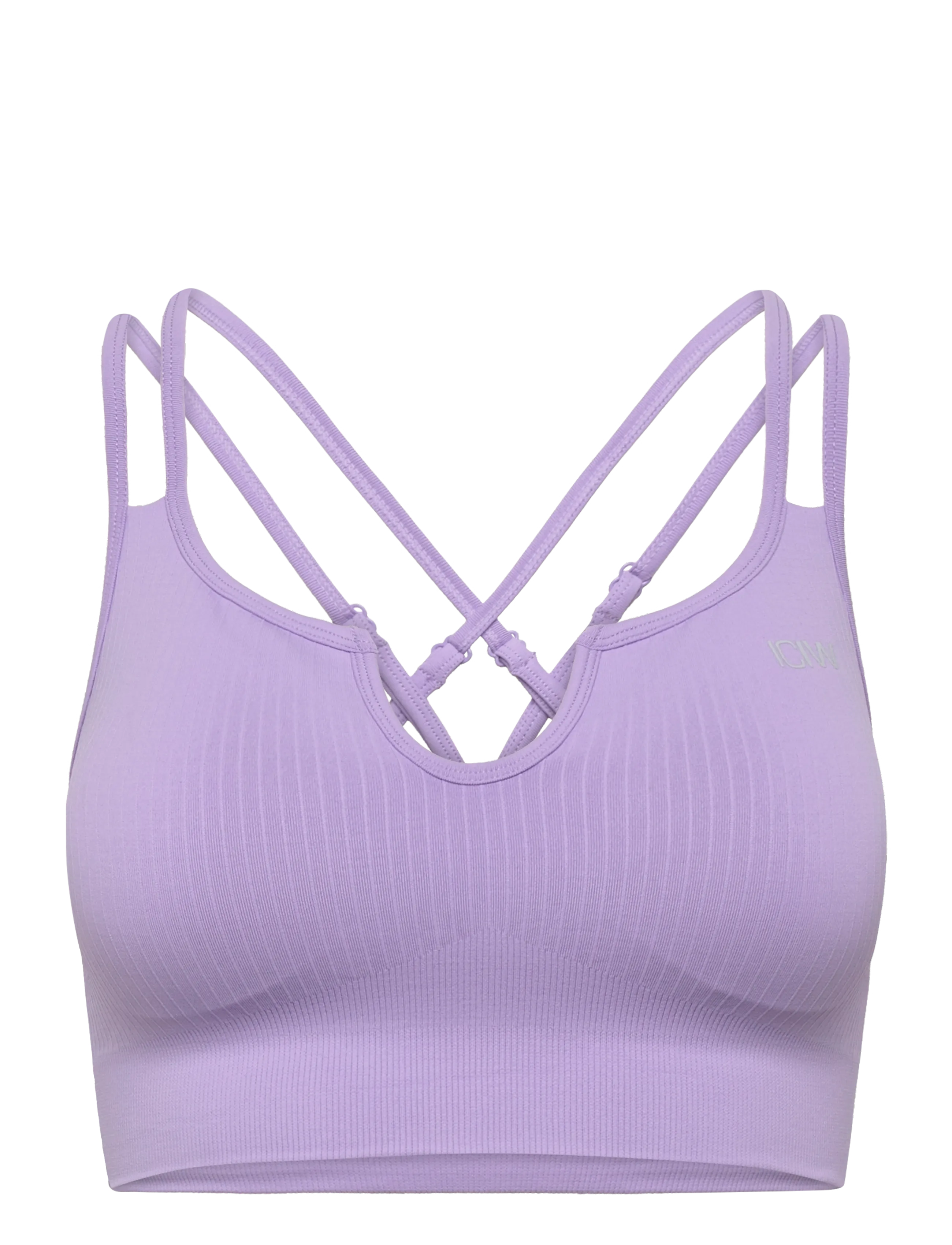 ICANIWILL Ribbed Define Seamless Strappy Bra - Booztlet only men - LAVENDER / purple
