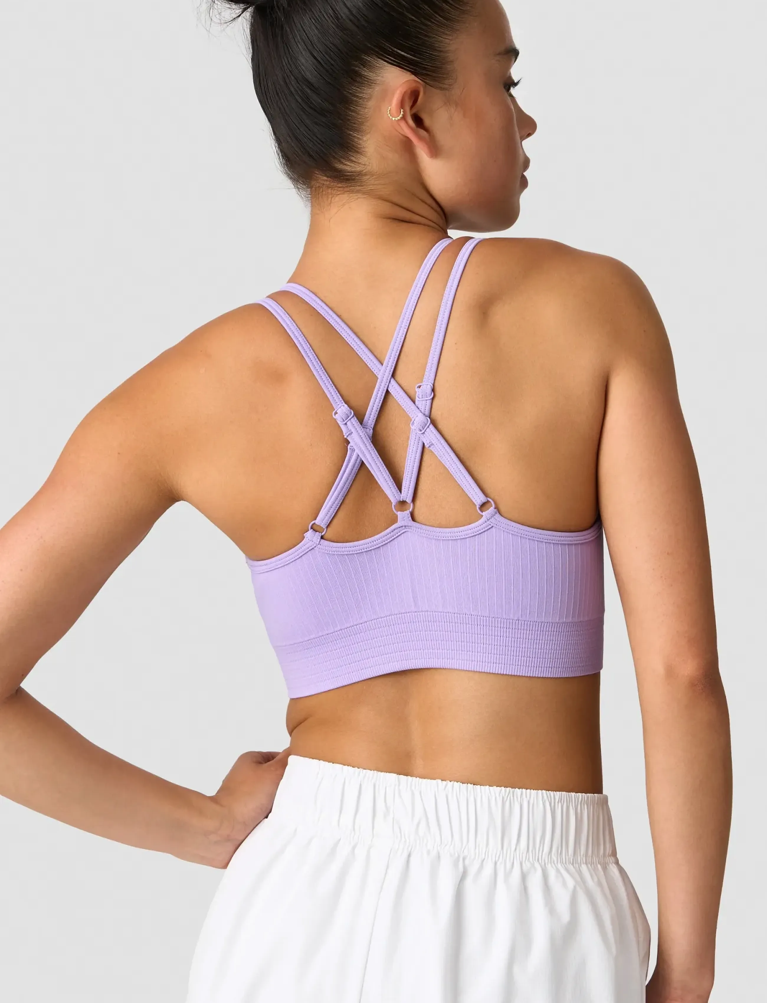 ICANIWILL - Ribbed Define Seamless Strappy Bra - die niedrigsten preise - lavender - 3