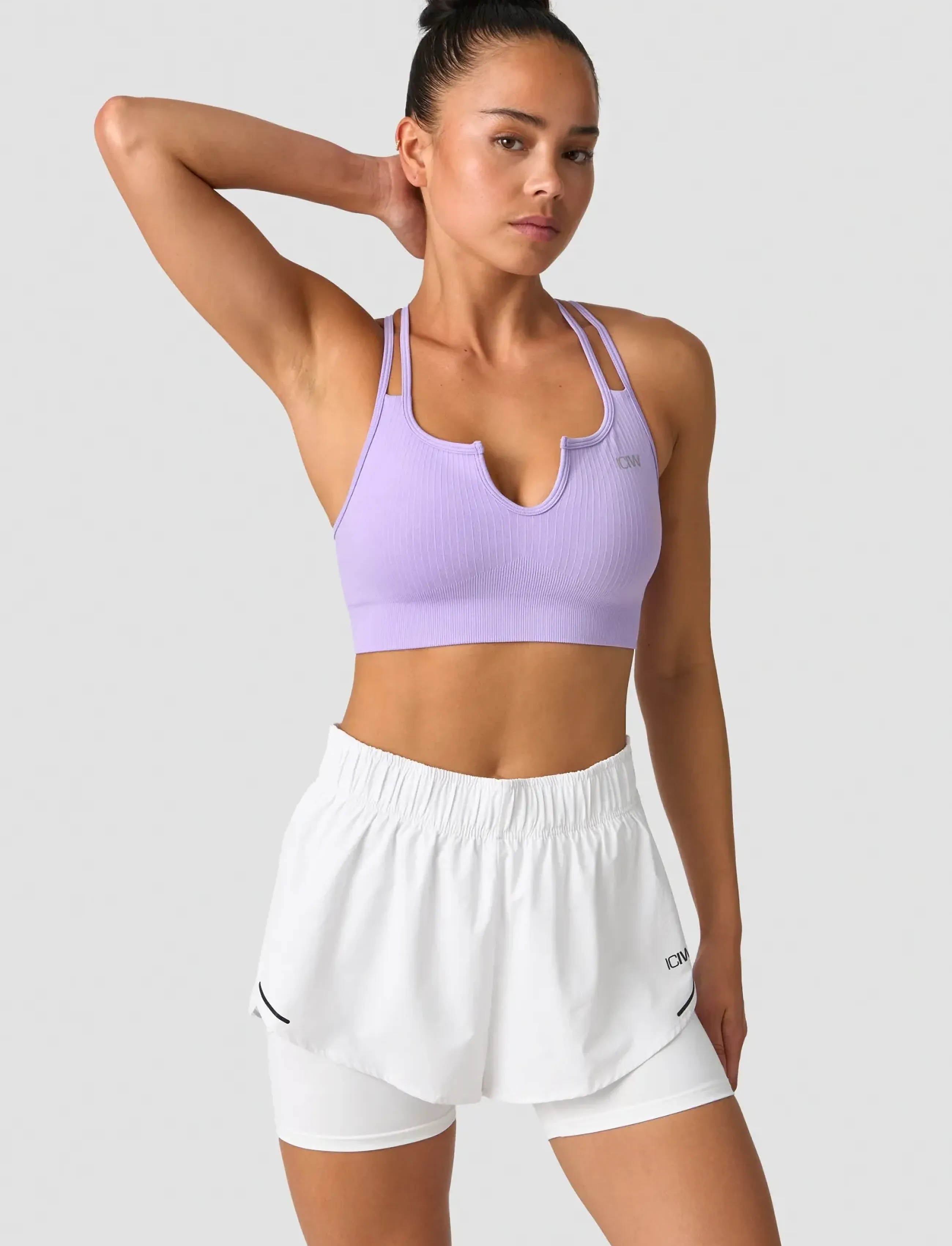 ICANIWILL - Ribbed Define Seamless Strappy Bra - die niedrigsten preise - lavender - 4