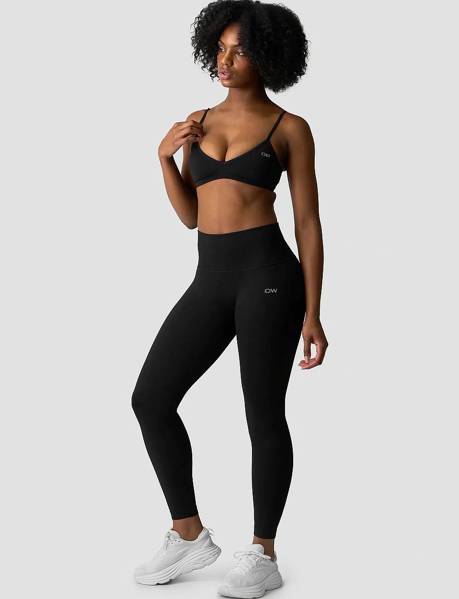 ICANIWILL - Ribbed Define Seamless Pocket Tights - trainingstights - black - 5