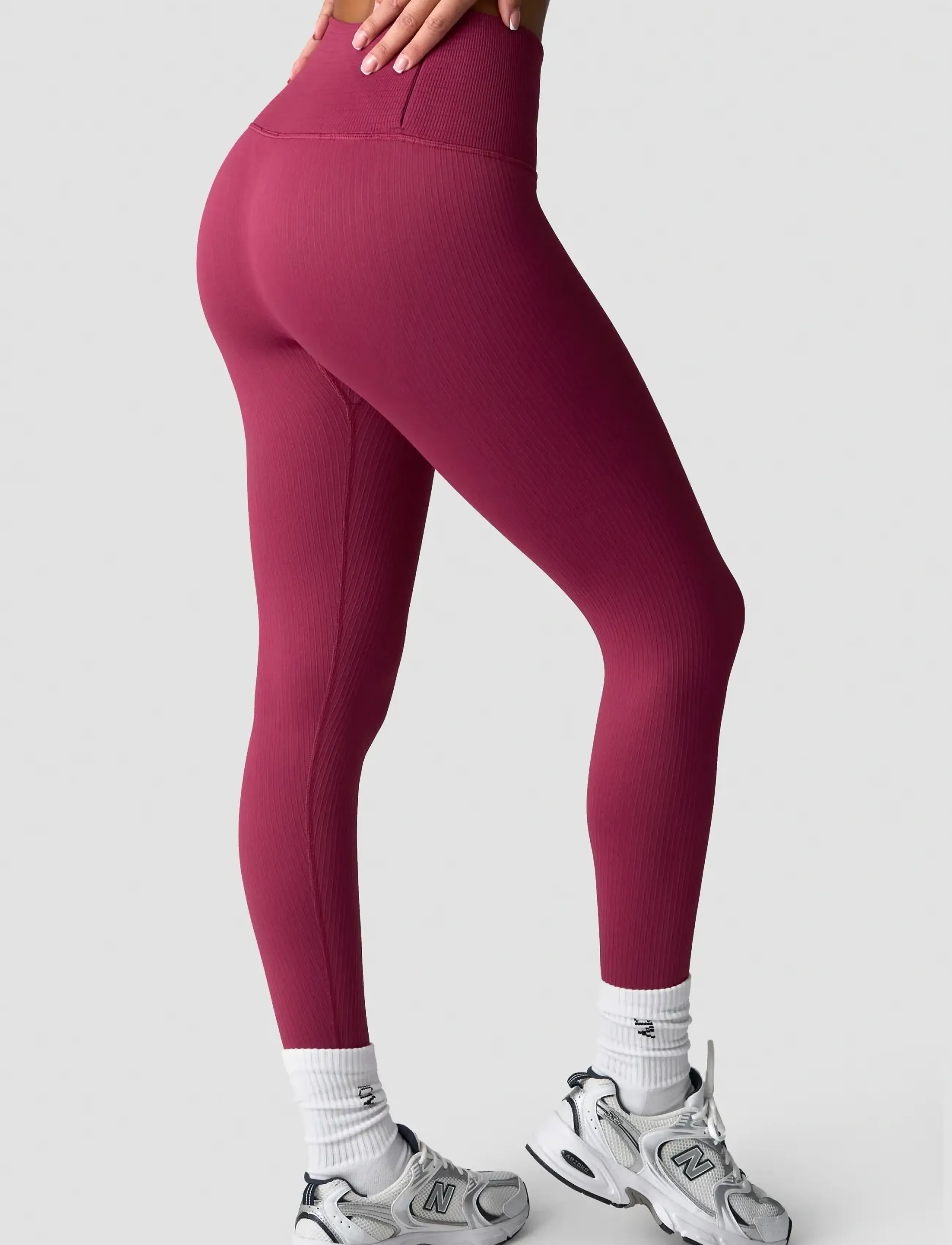 ICANIWILL - Ribbed Define Seamless Pocket Tights - seamless tights - magenta rose - 4