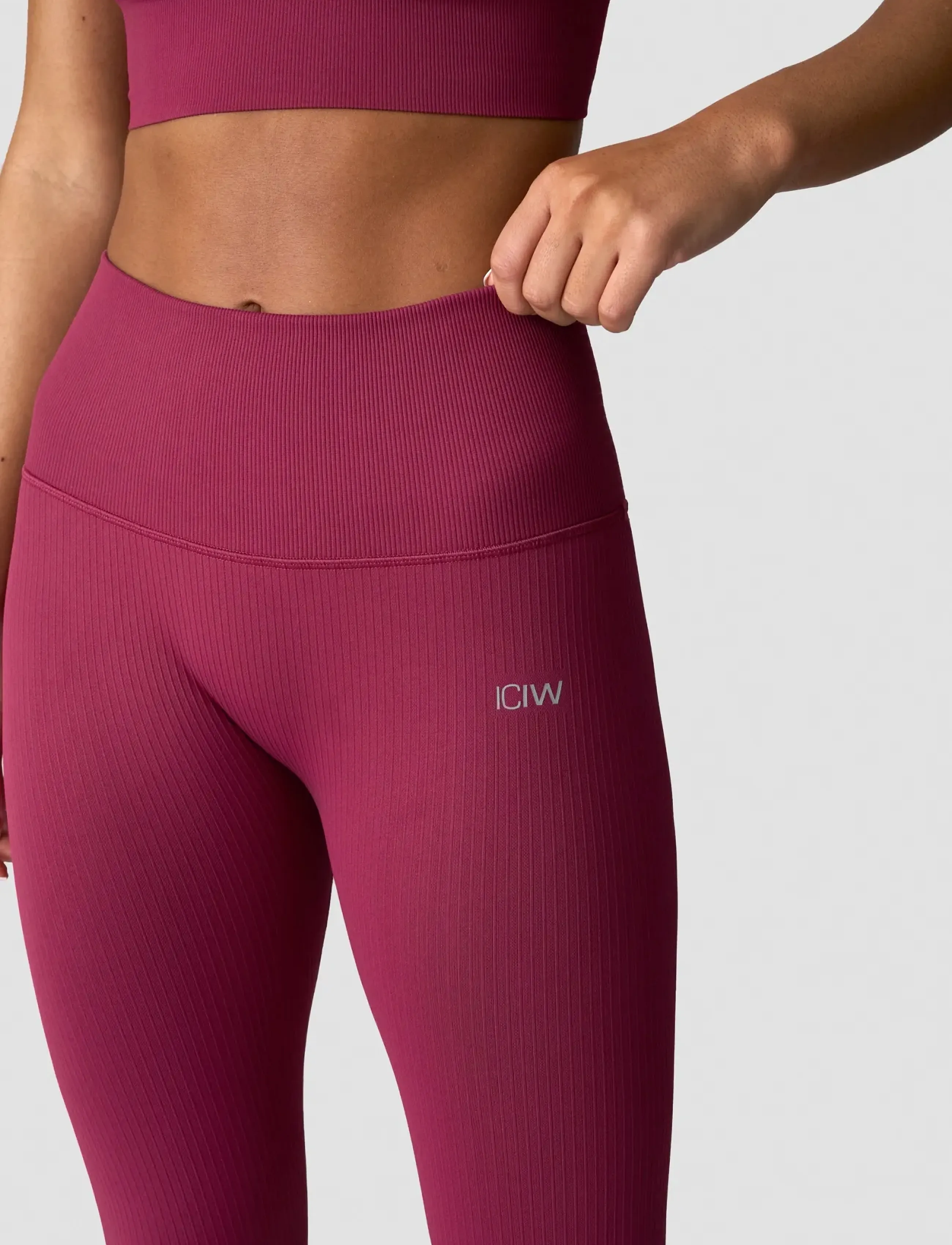 ICANIWILL - Ribbed Define Seamless Pocket Tights - seamless tights - magenta rose - 5