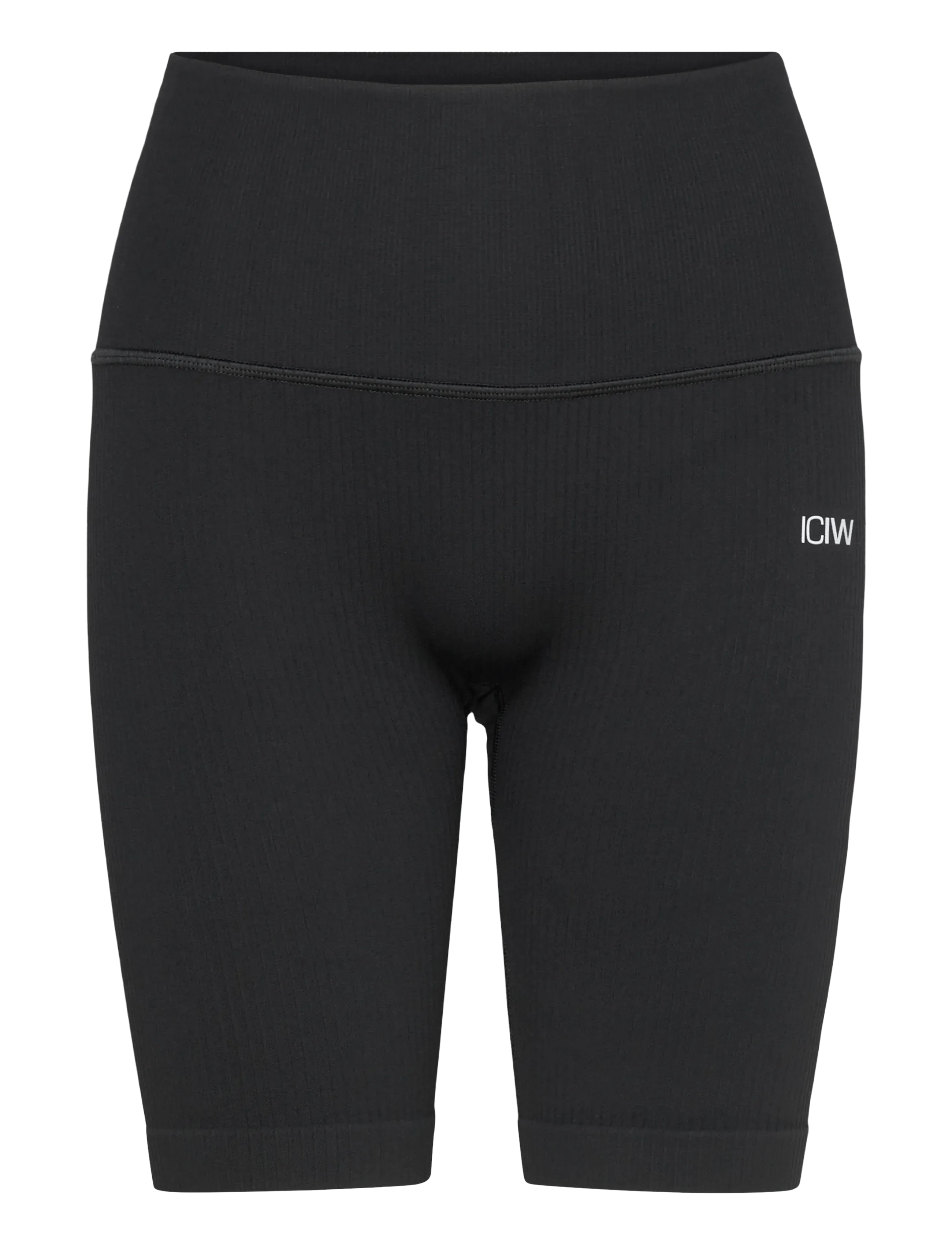 Ribbed Define Seamless Pocket Biker Shorts - BLACK