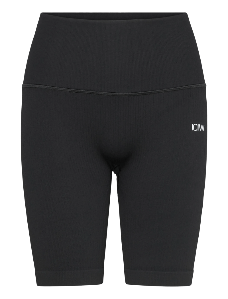ICANIWILL - Ribbed Define Seamless Pocket Biker Shorts - bikershorts - black - 1