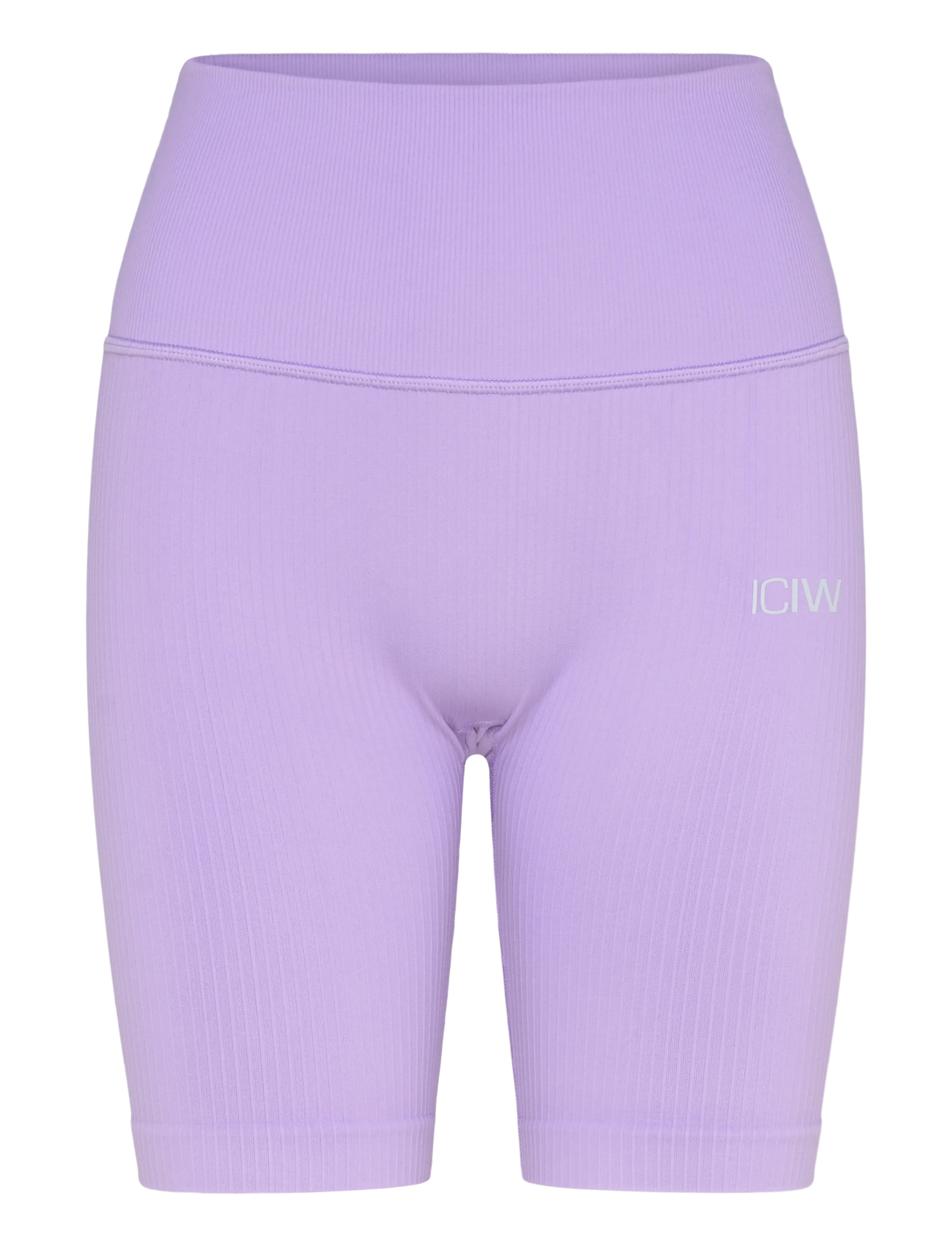 ICANIWILL Ribbed Define Seamless Pocket Biker Shorts Lila - XS - Damen