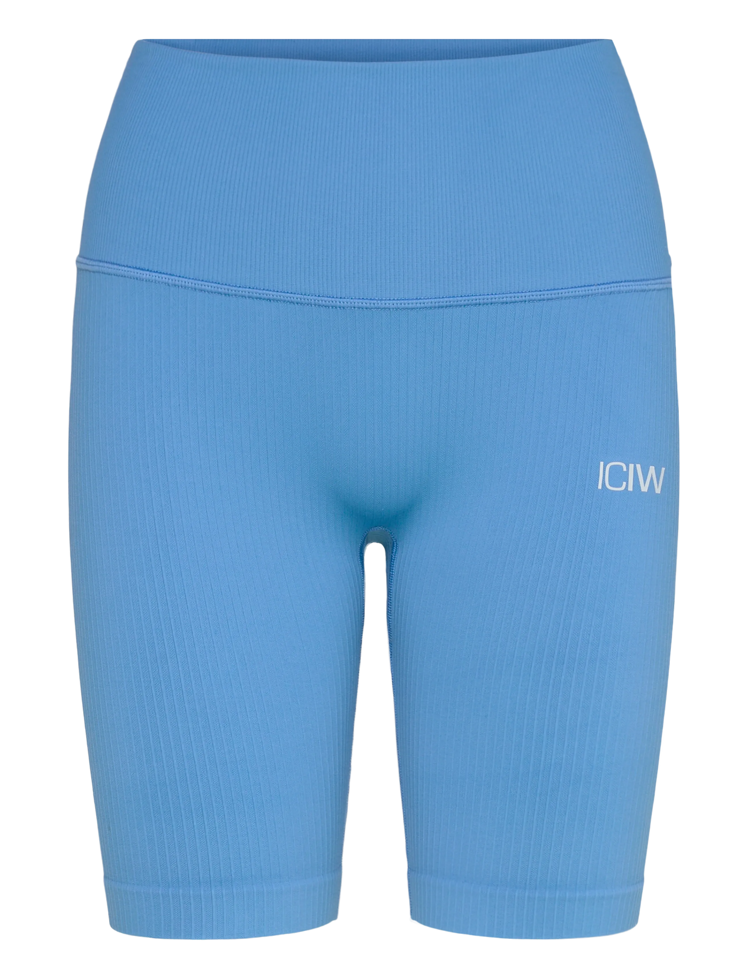 ICANIWILL Ribbed Define Seamless Pocket Biker Shorts Blau - M - Damen