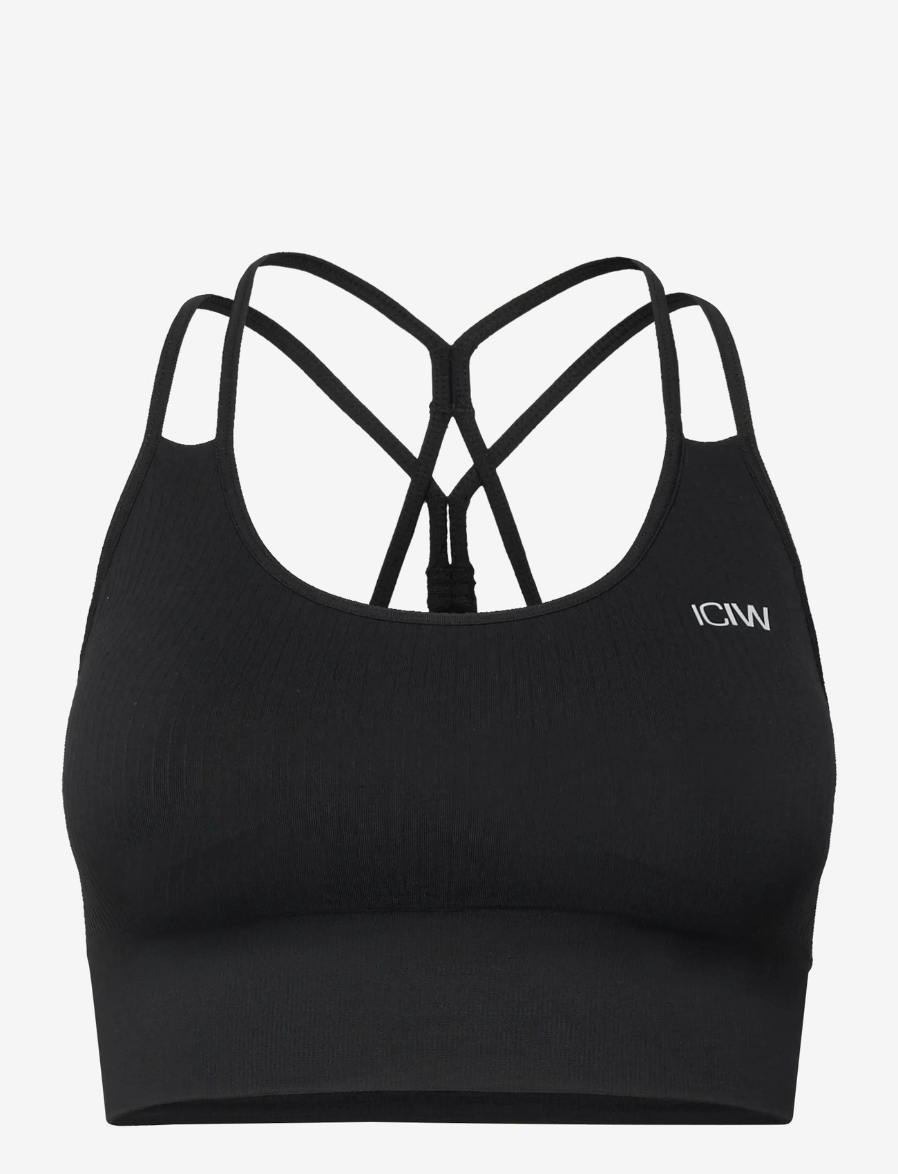 ICANIWILL - Ribbed Define Seamless Sports Bra - sports bras - black - 1
