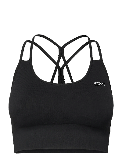 ICANIWILL Ribbed Define Seamless Sports Bra - Kleidung - BLACK / black
