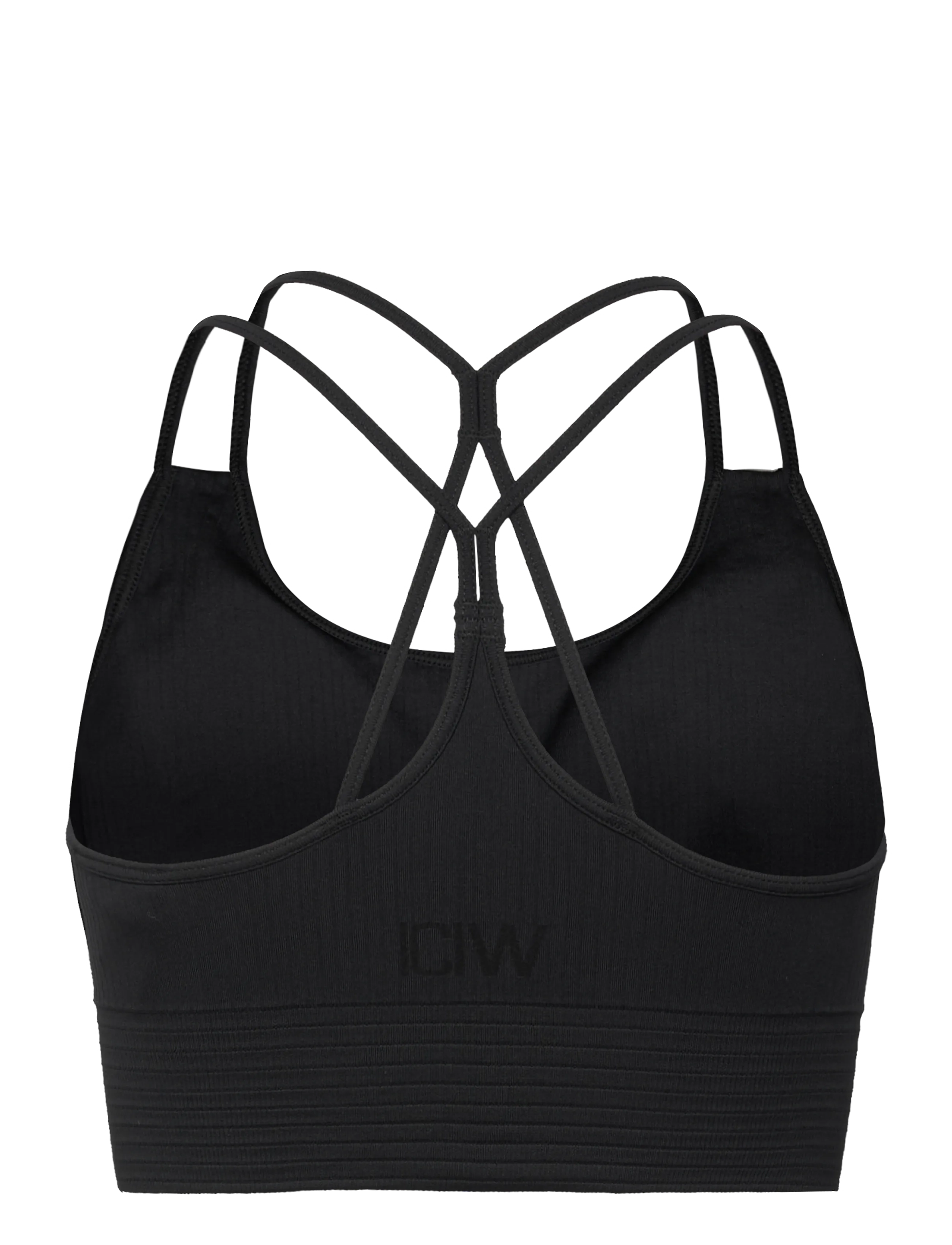 ICANIWILL - Ribbed Define Seamless Sports Bra - sporta krūšturi - black - 2