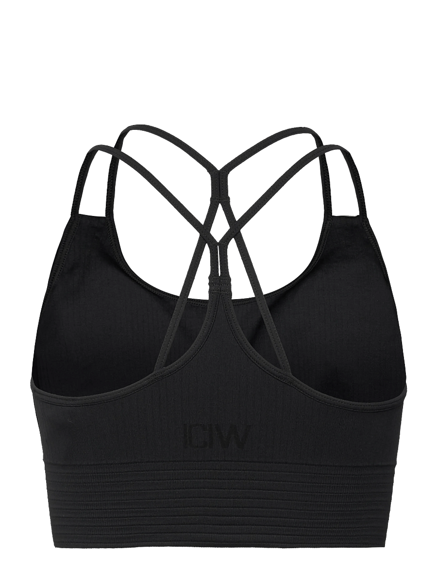 ICANIWILL - Ribbed Define Seamless Sports Bra - sporta krūšturi - black - 2
