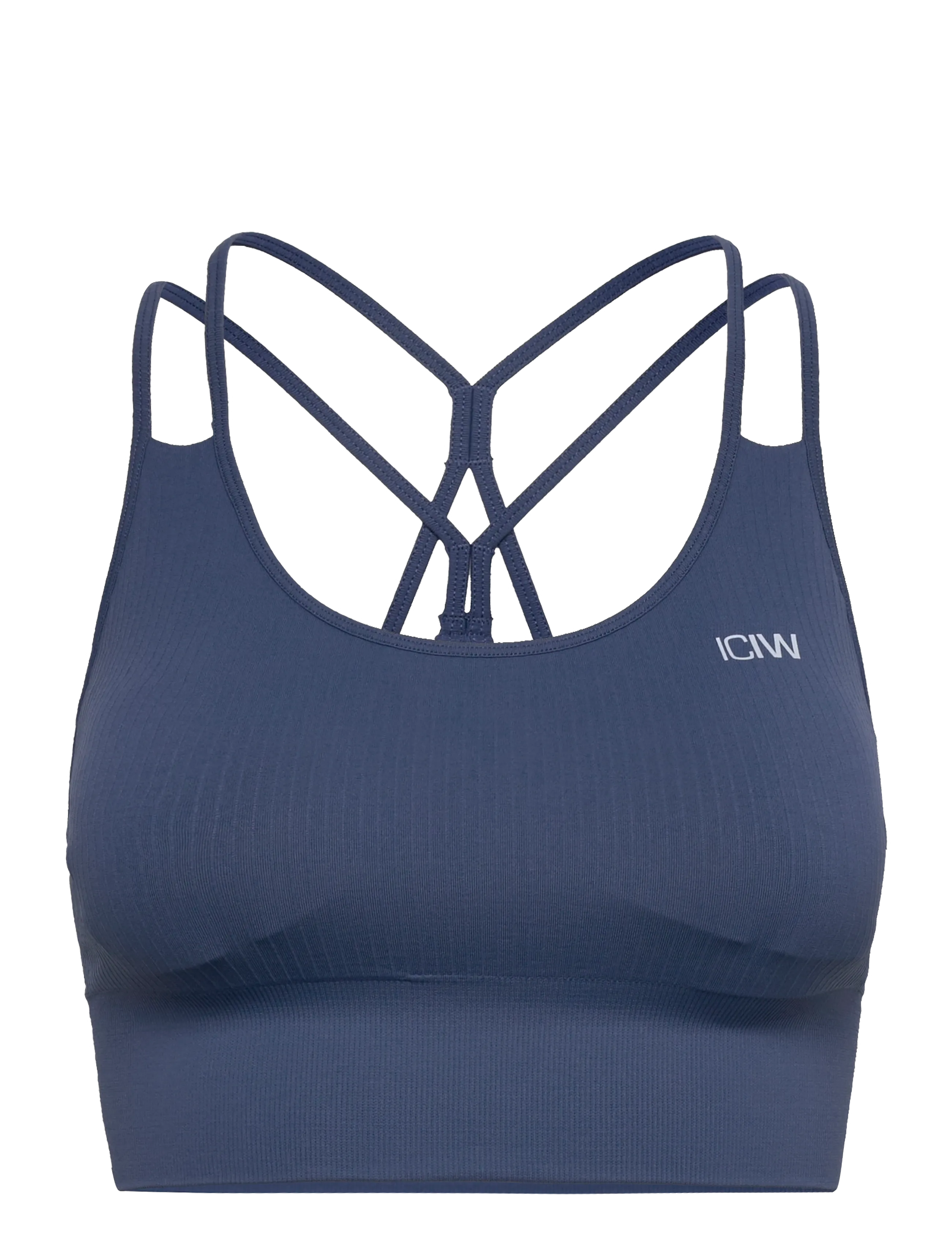 ICANIWILL Ribbed Define Seamless Sport BH Blau - XXL - Damen