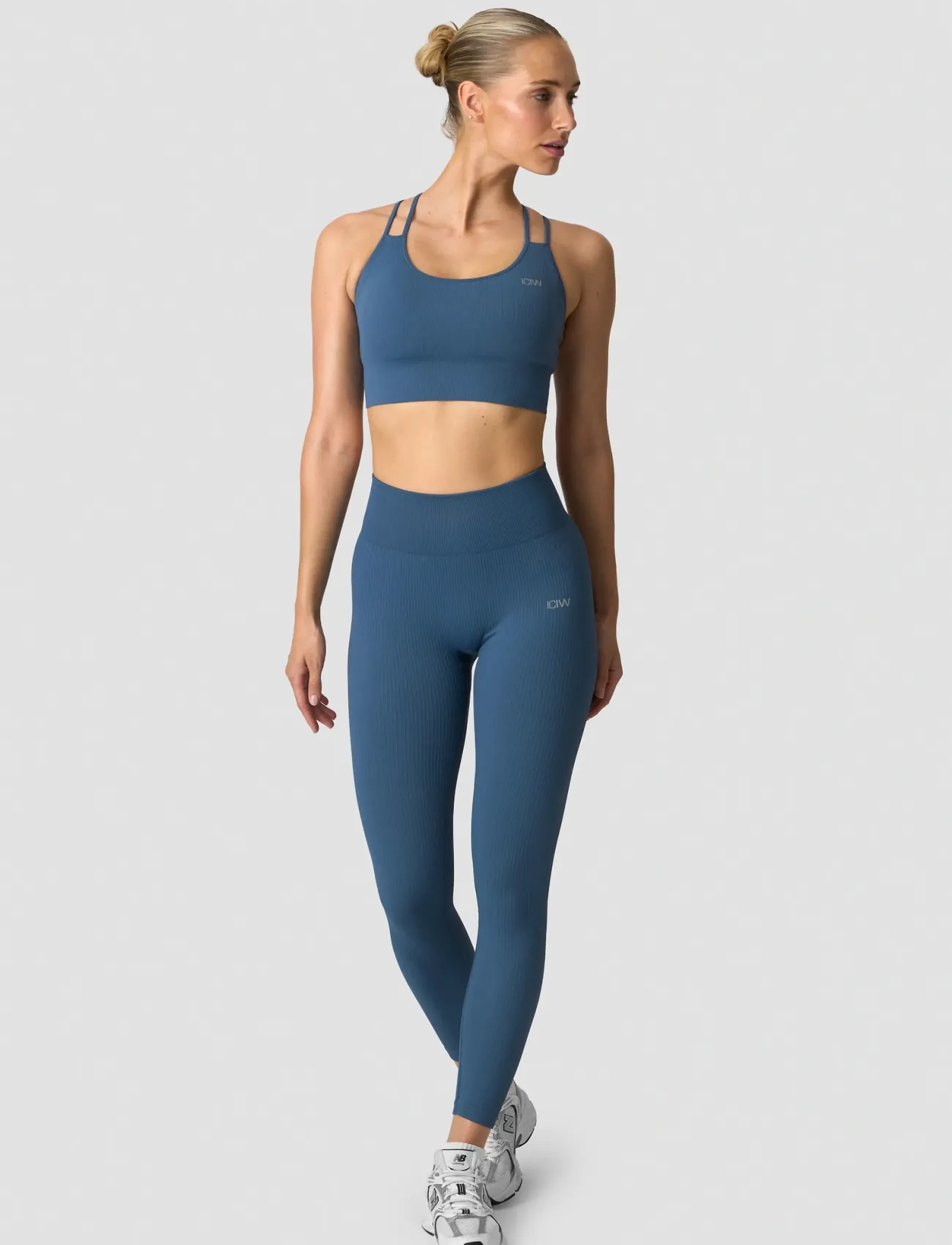 ICANIWILL - Ribbed Define Seamless Sports Bra - laveste priser - dusty twilight blue - 5
