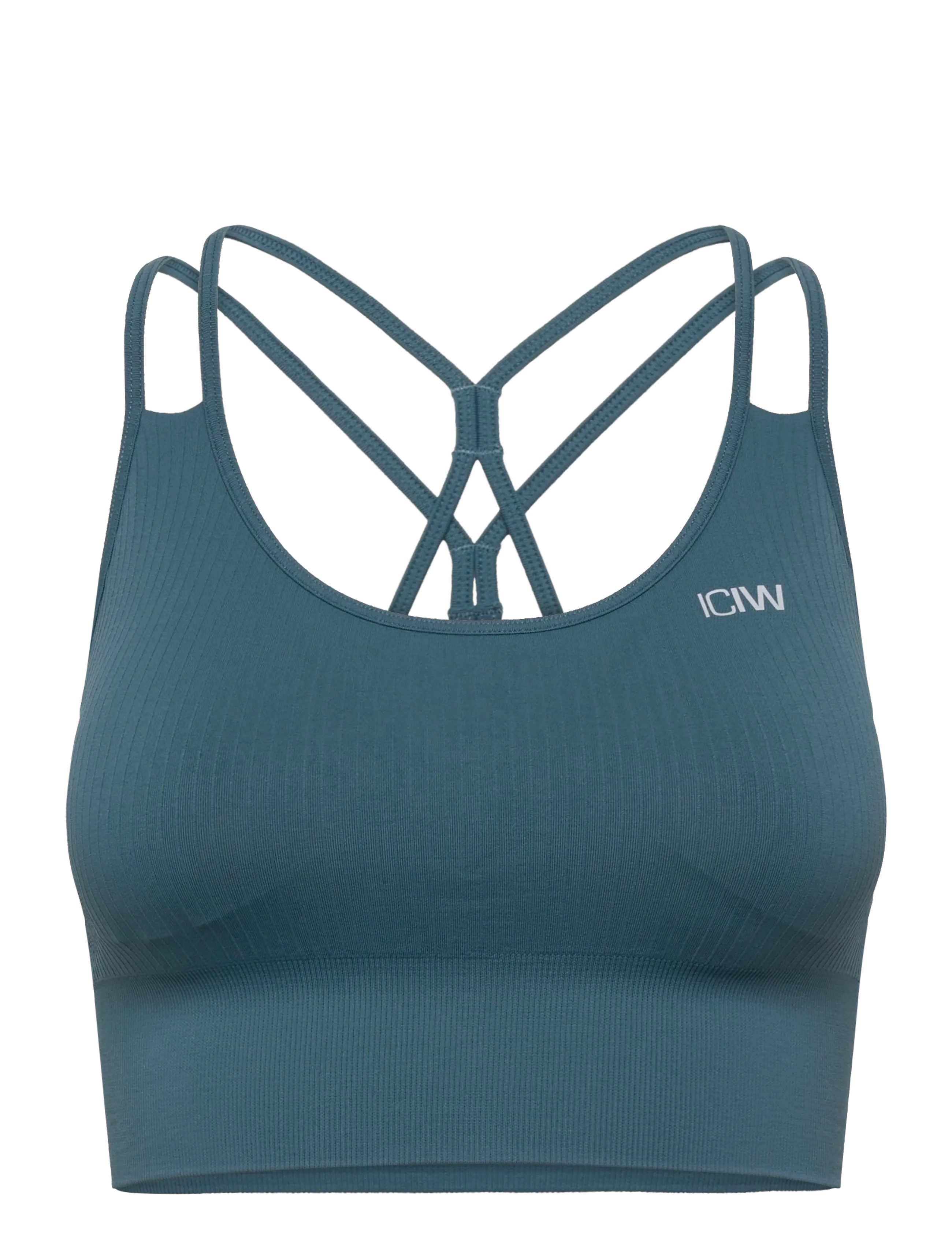 ICANIWILL Ribbed Define Seamless Sports Bra - Underkläder - LIGHT FADED TEAL / white