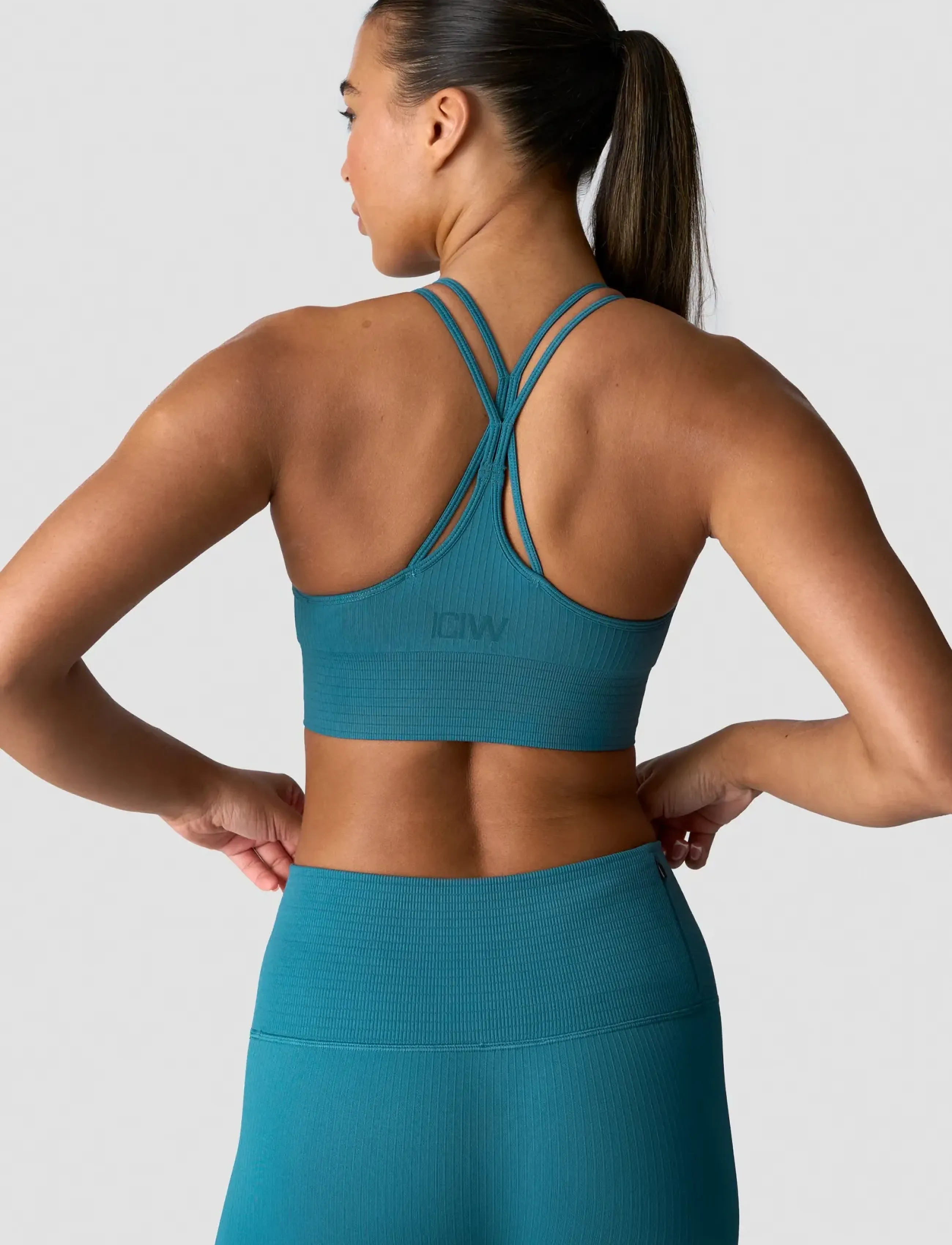 ICANIWILL - Ribbed Define Seamless Sports Bra - laveste priser - light faded teal - 3