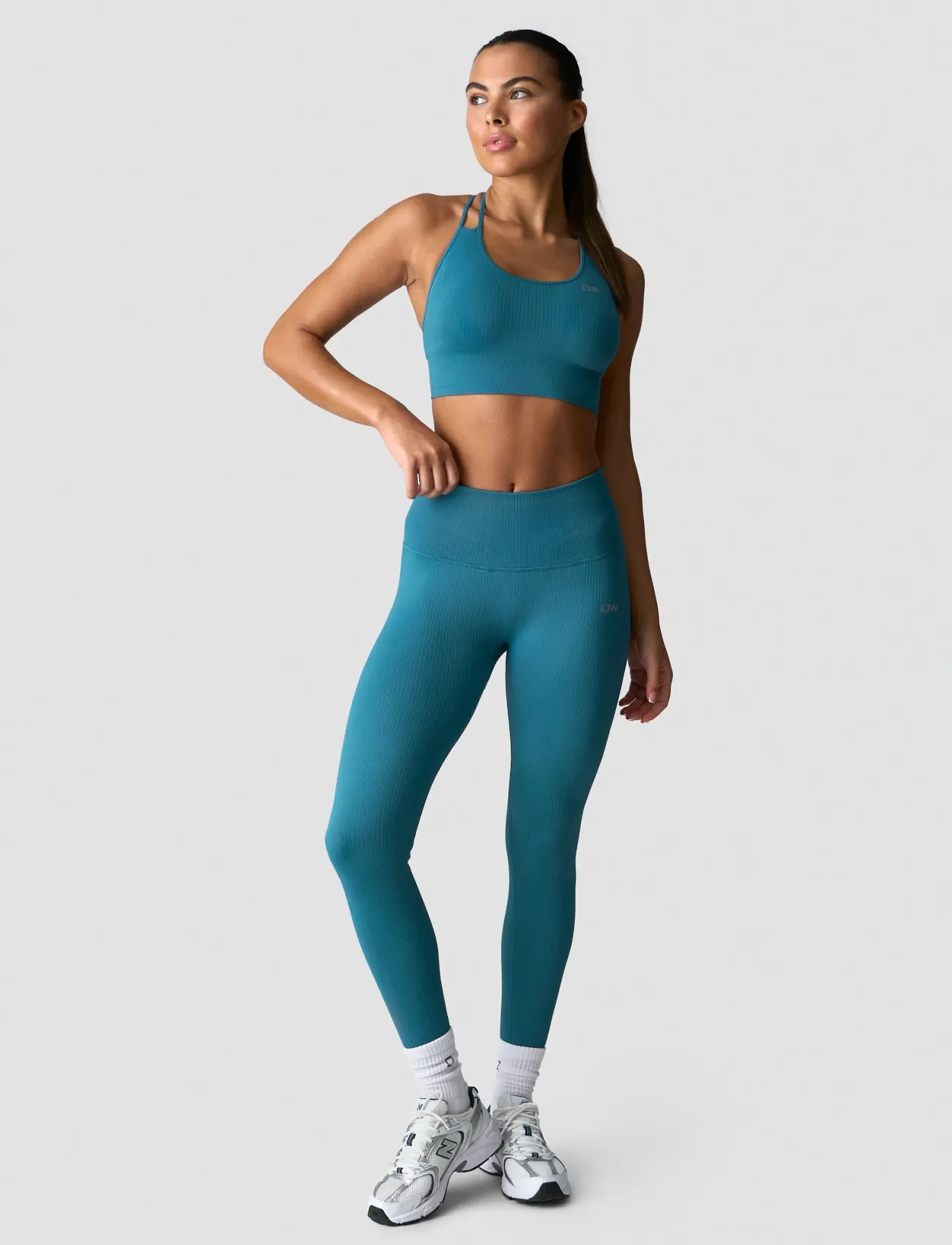 ICANIWILL - Ribbed Define Seamless Sports Bra - laveste priser - light faded teal - 5