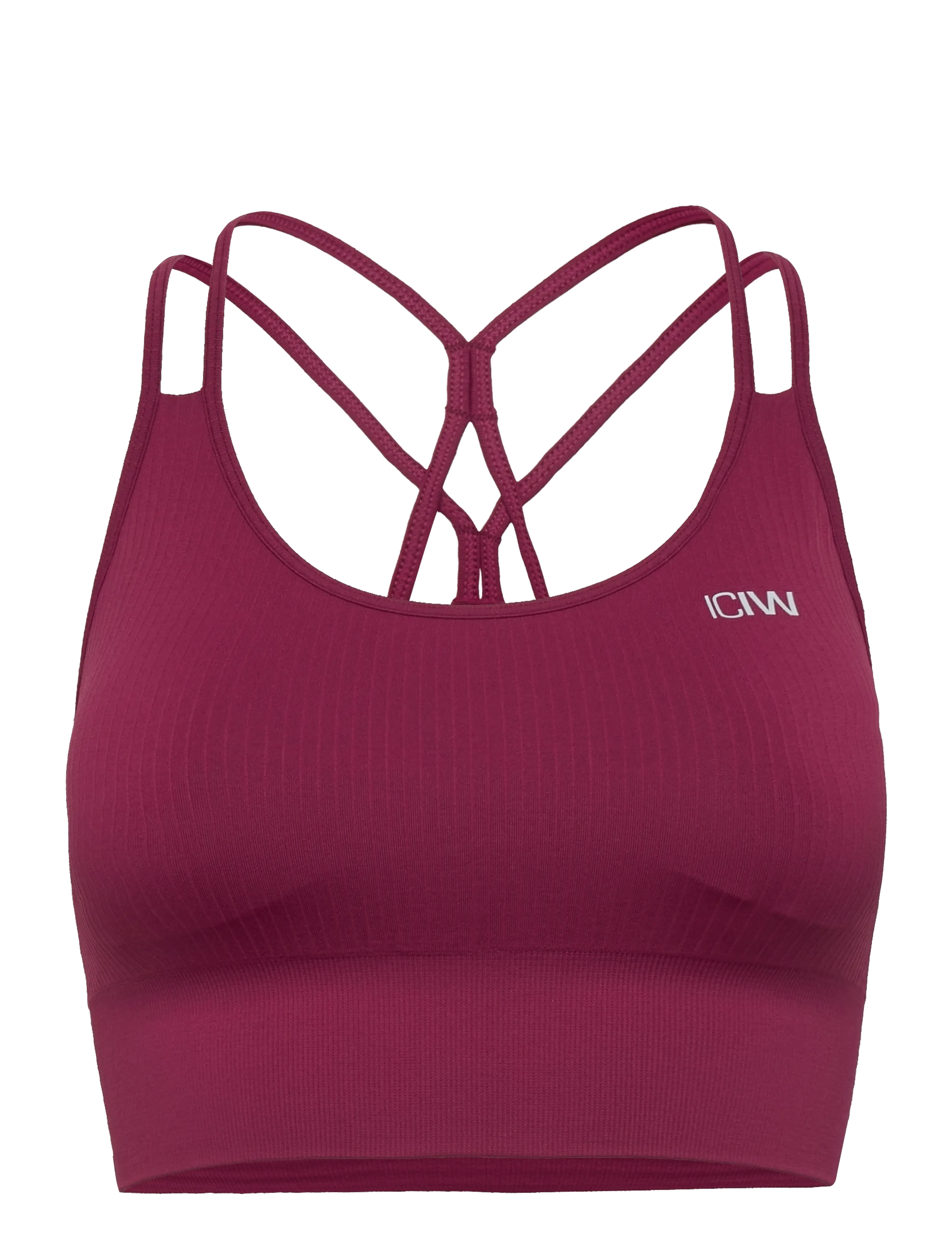 ICANIWILL Ribbed Define Seamless Sports Bra-Dusty Black-XS - BH'er - MAGENTA ROSE / purple