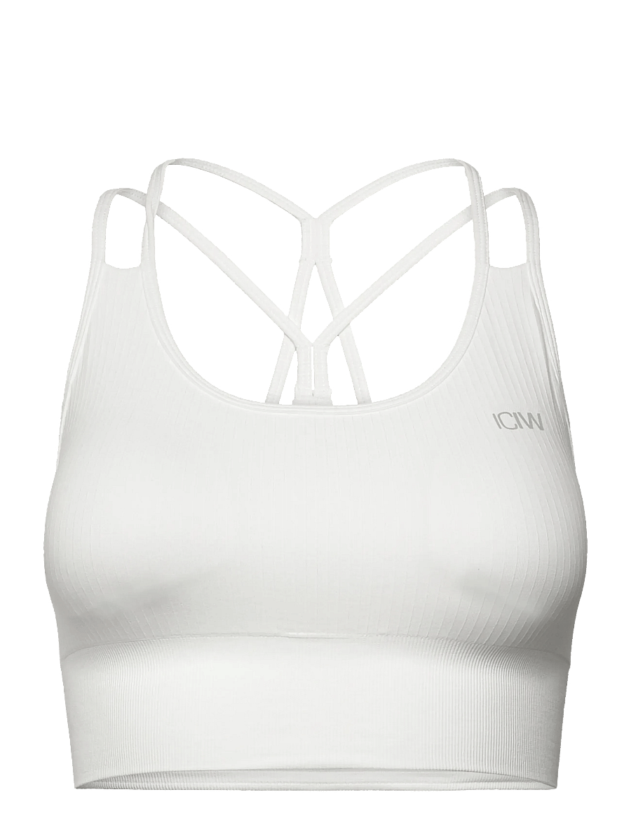ICANIWILL - Ribbed Define Seamless Sports Bra - sport bh's - white - 1