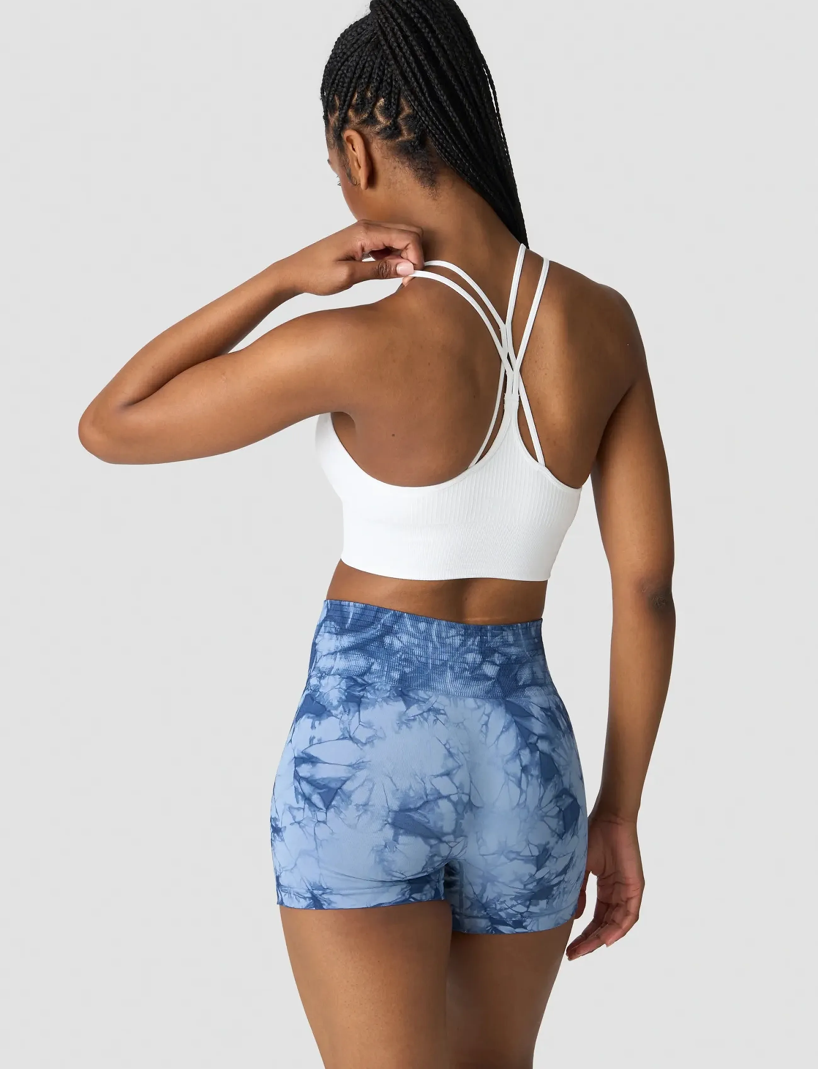 ICANIWILL Ribbed Define Seamless Sports Bra, L, White, Sport Clothing > Sport Bras - All, Dame