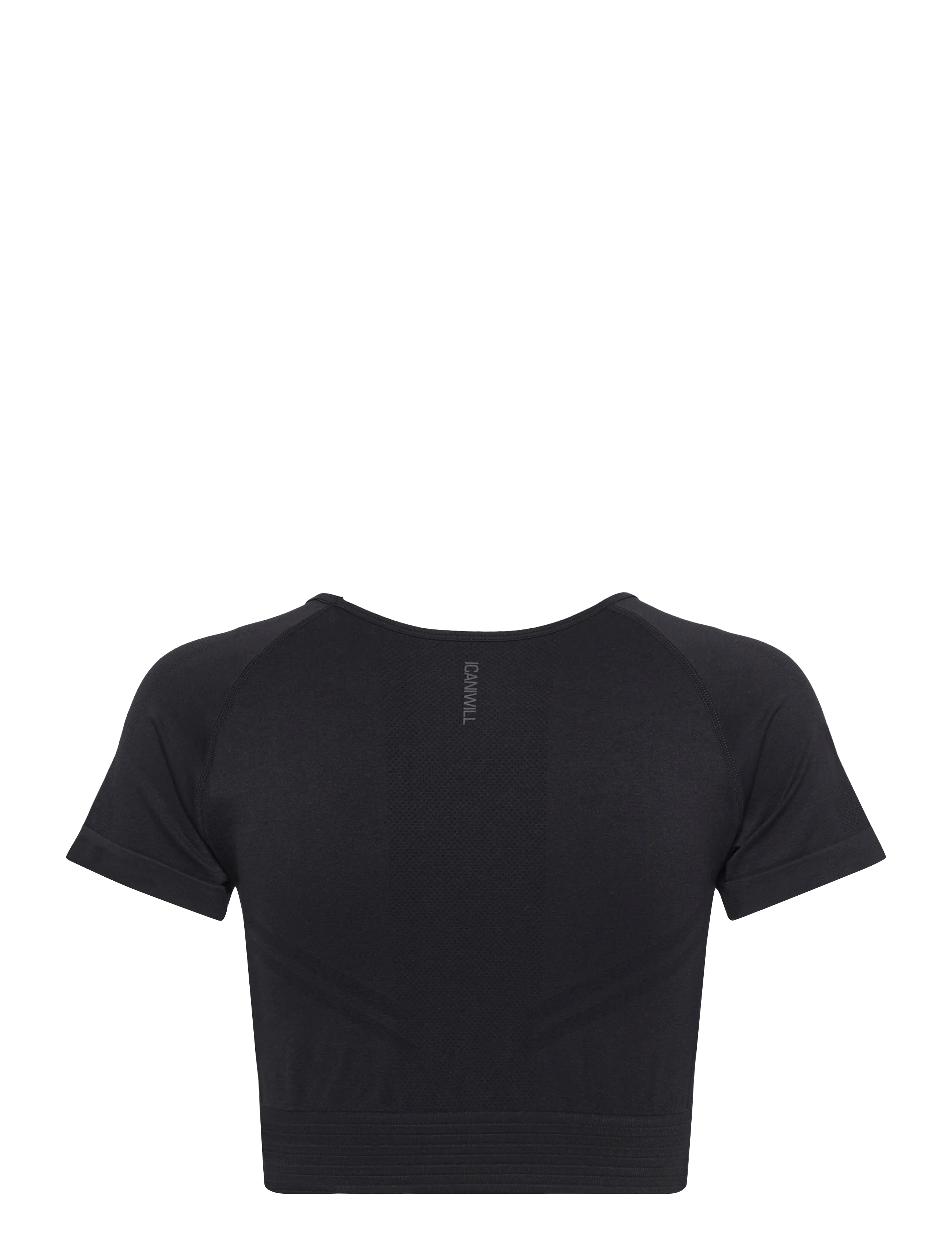 ICANIWILL - Define Seamless Cropped T-shirt - laveste priser - black/black - 2