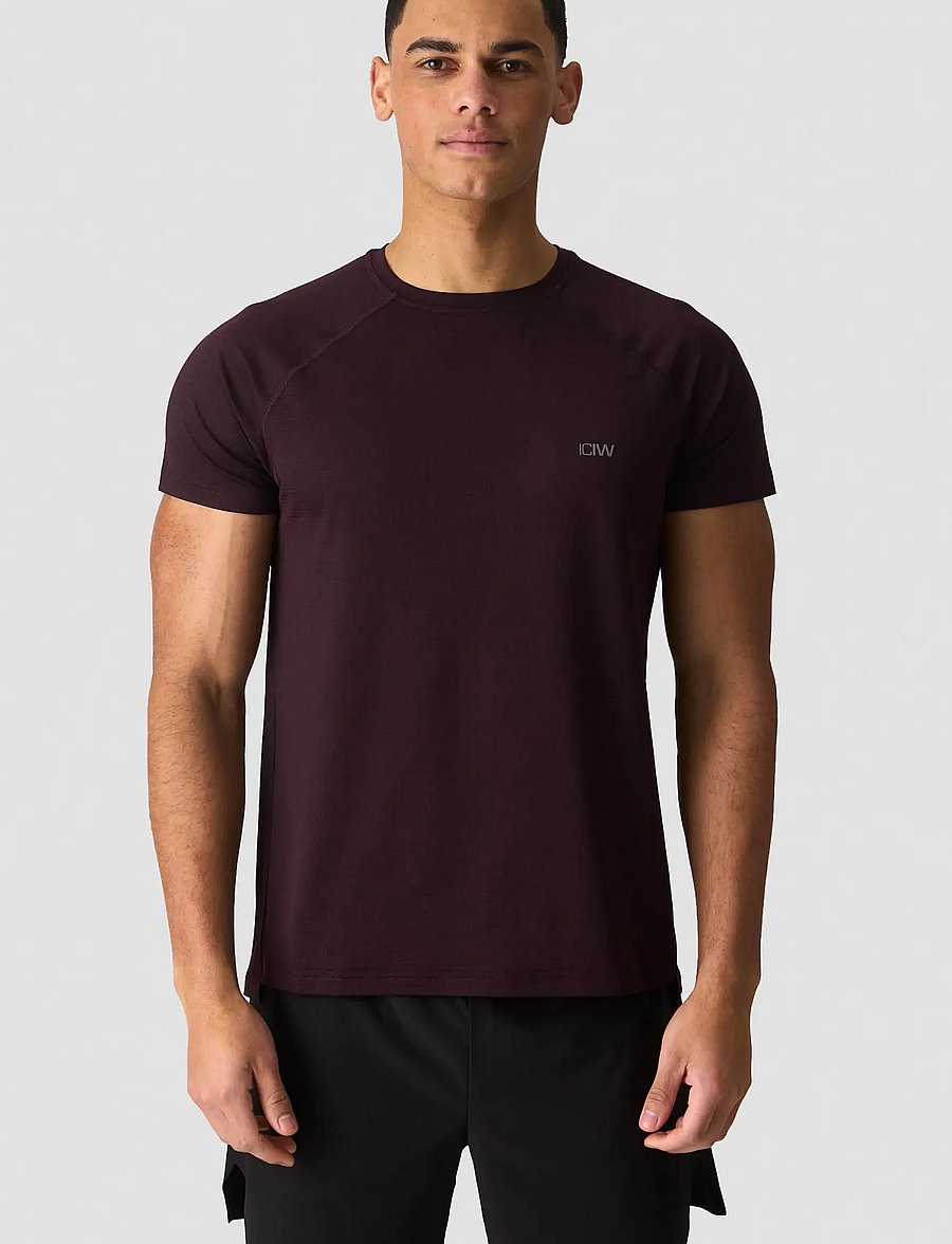 ICANIWILL - Training Mesh T-shirt Men - t-shirts - maroon - 0