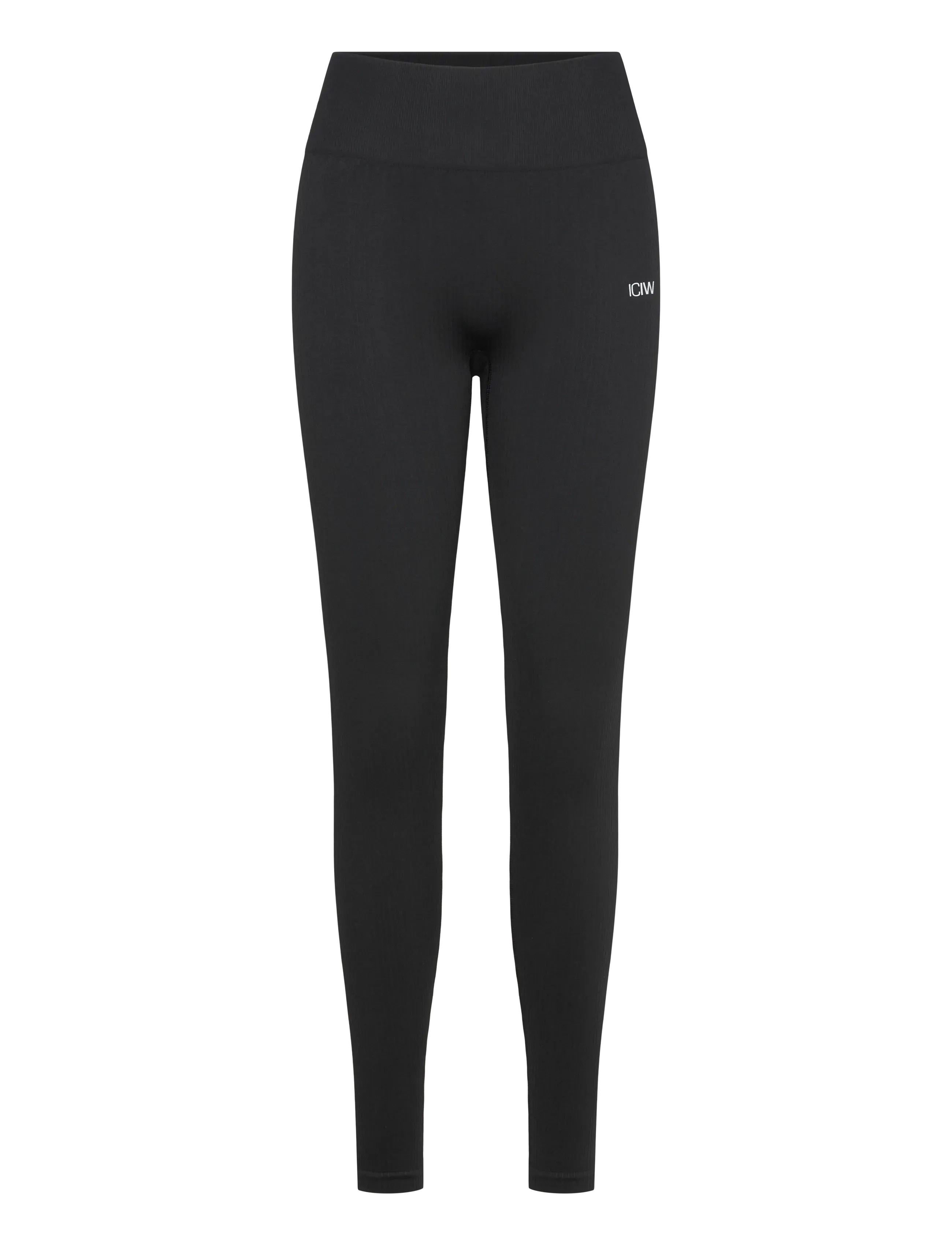 Ribbed Define Seamless Tights - BLACK