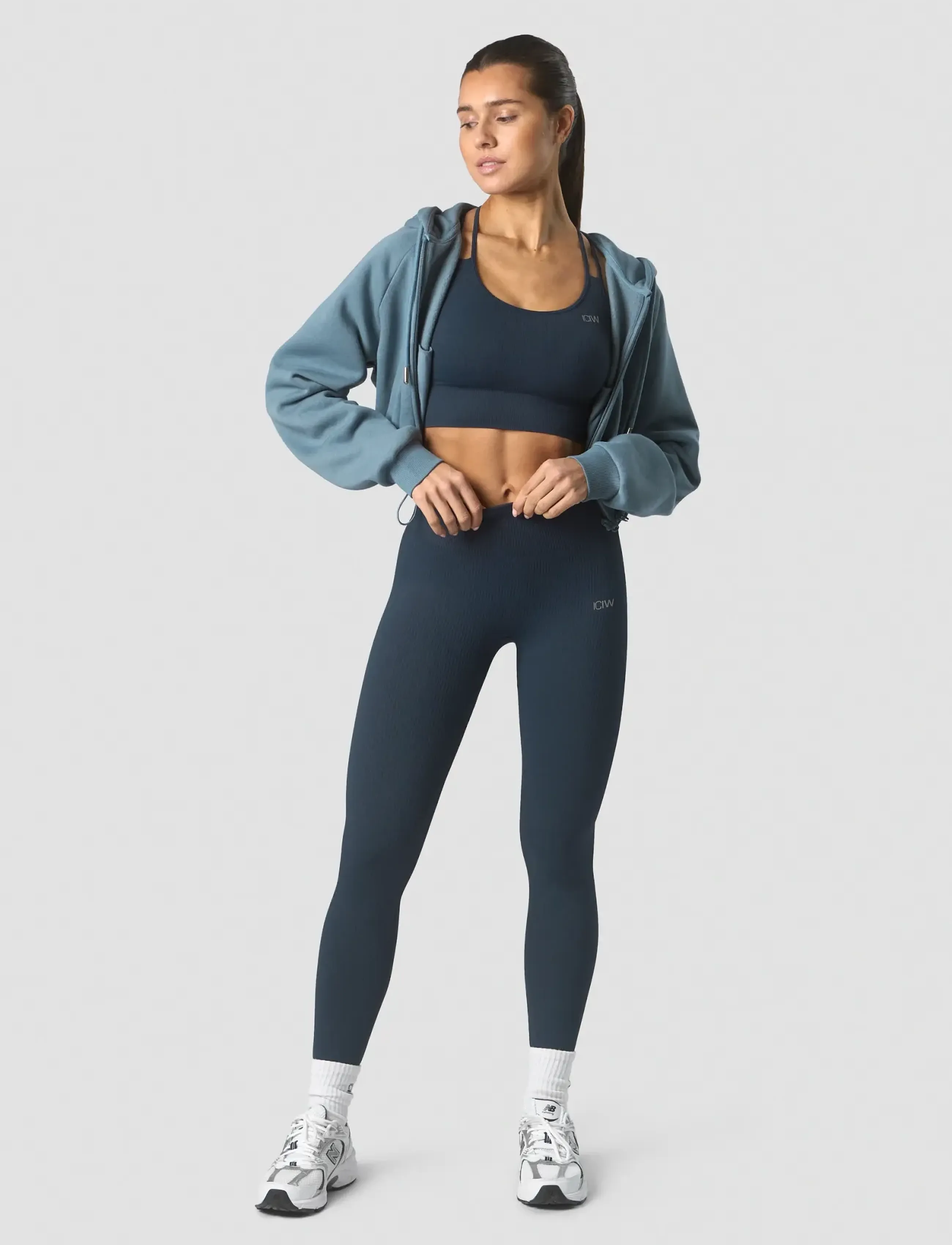 ICANIWILL - Ribbed Define Seamless Tights - seamless tights - dk teal - 5