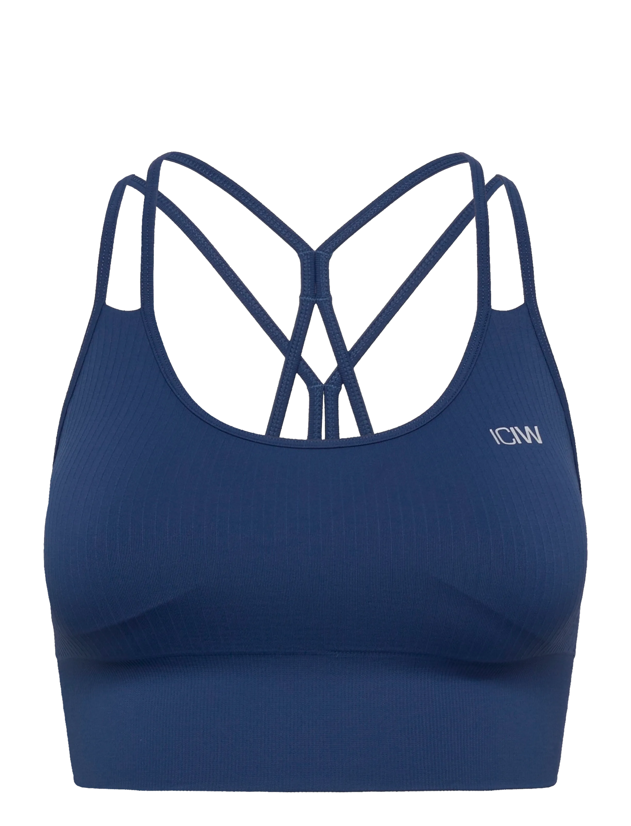 ICANIWILL Ribbed Define Seamless Sports Bra-Dk Graphite-XXL - Skibekleidung - DARK NAVY / navy