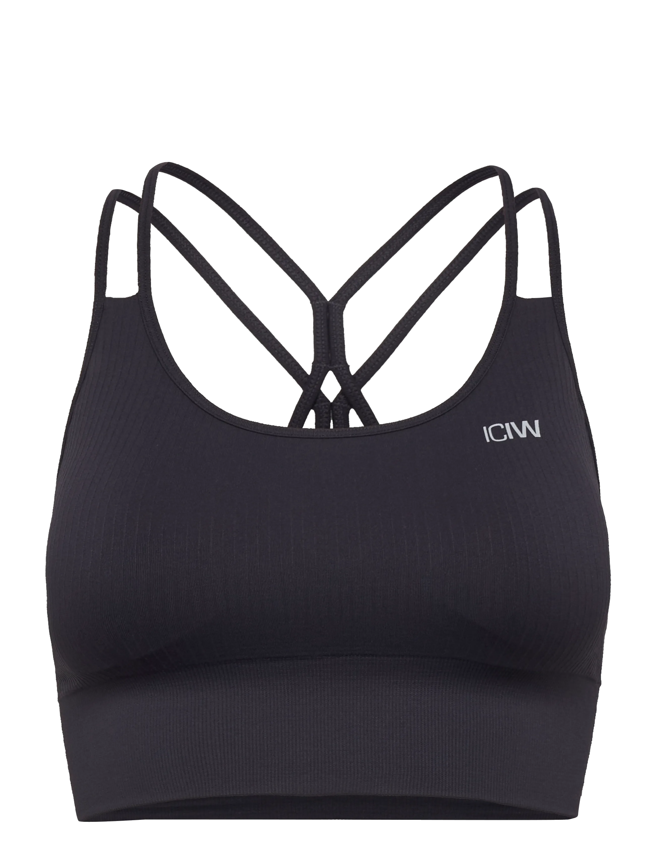 ICANIWILL Ribbed Define Seamless Sports Bra - Sports BH'er - DK GRAPHITE / white