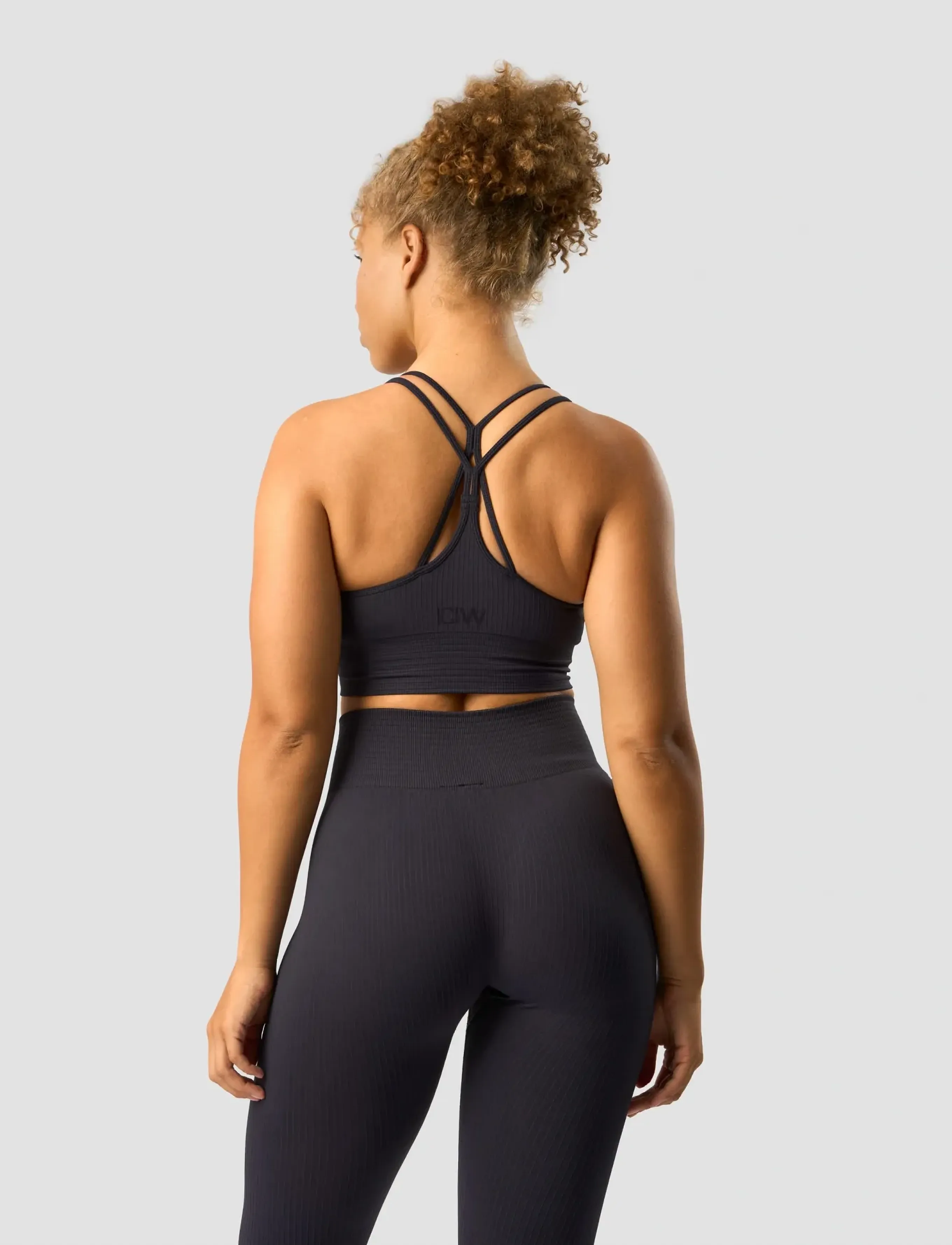 ICANIWILL - Ribbed Define Seamless Sports Bra-Dk Graphite-XXL - laveste priser - dk graphite - 3
